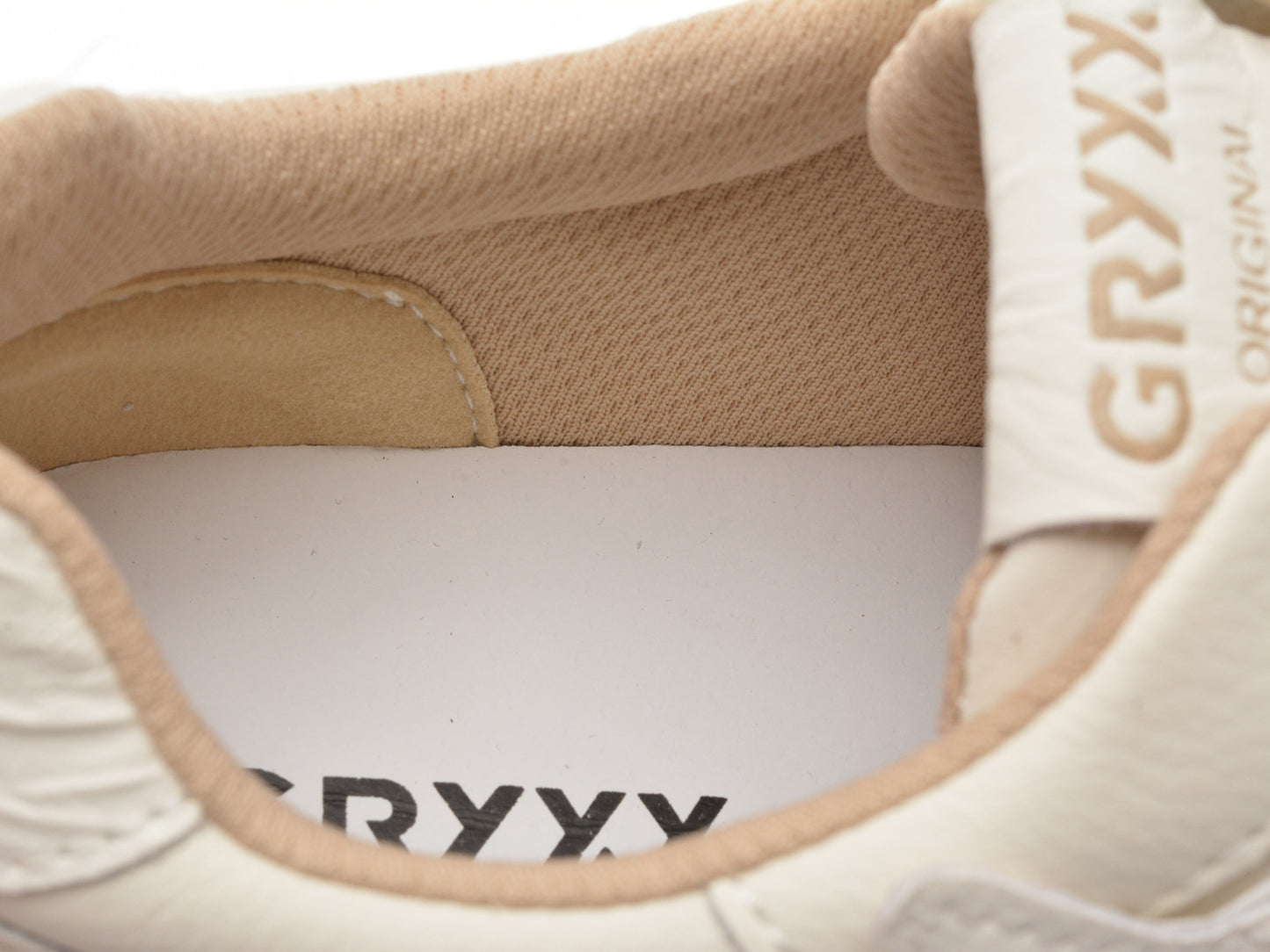 Pantofi sport GRYXA albi, 6857, din piele naturala