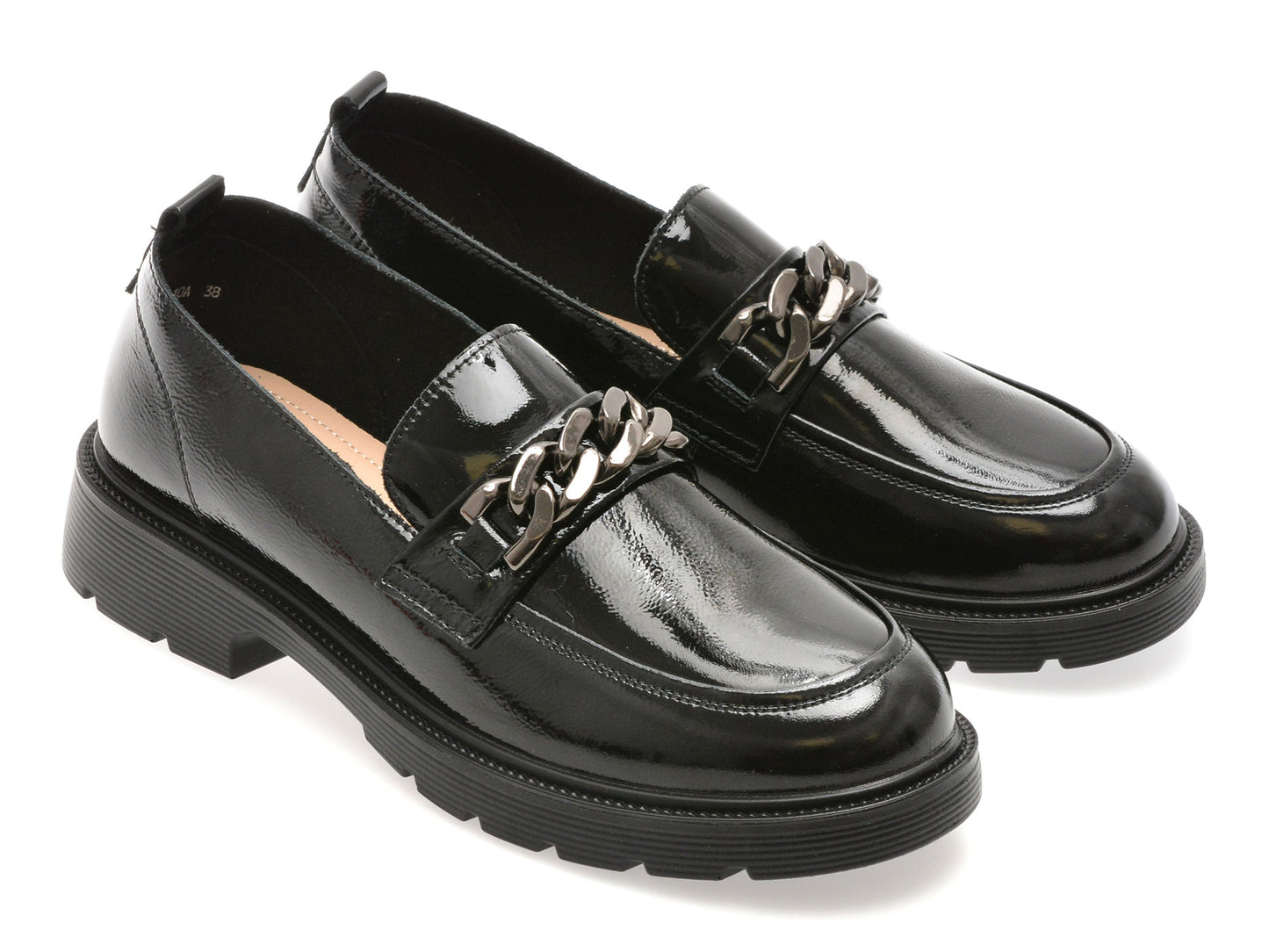 Mocasini GRYXA gri, 911, din piele naturala lacuita