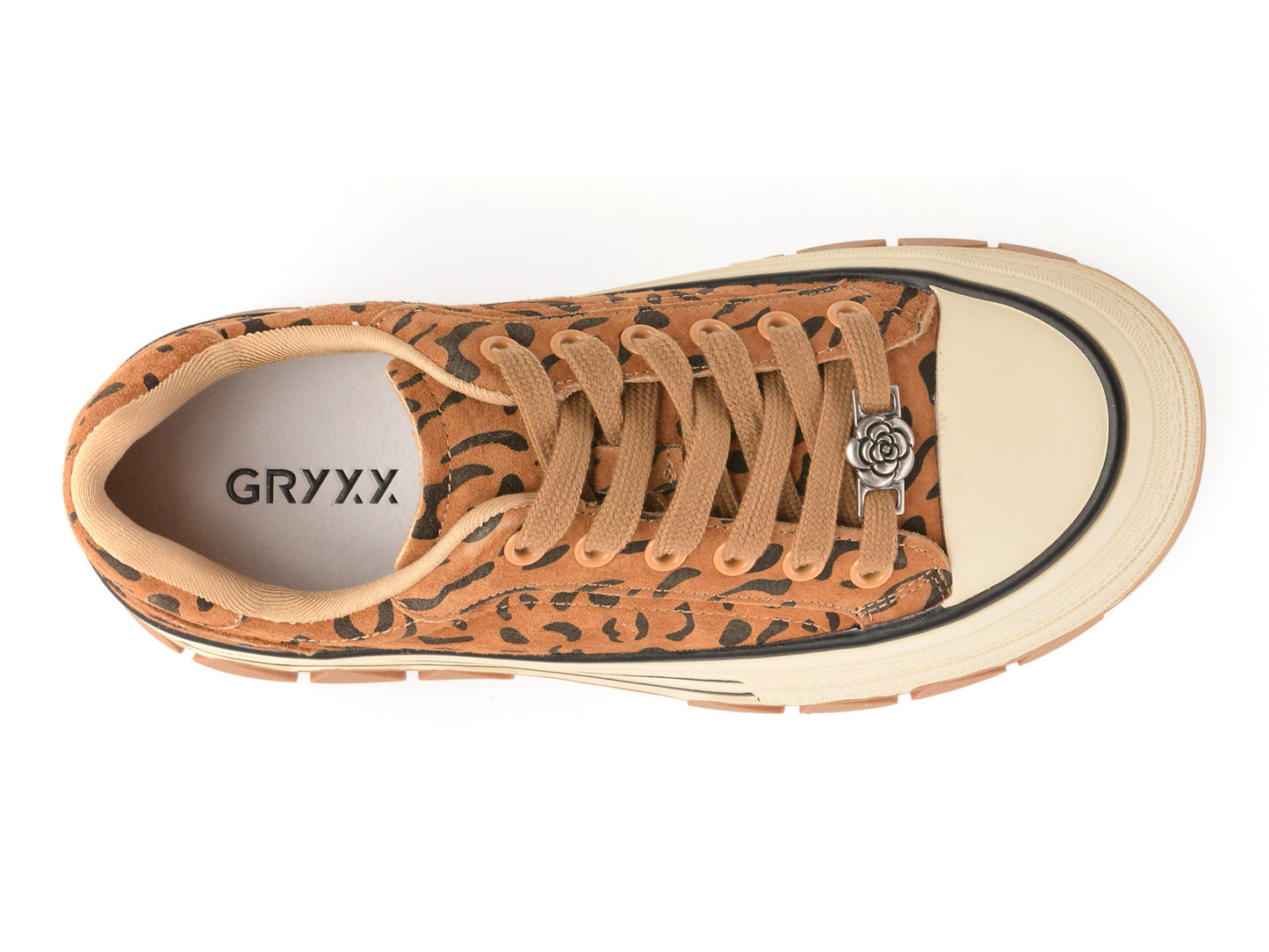 Pantofi sport GRYXA gri, 1291, din piele intoarsa