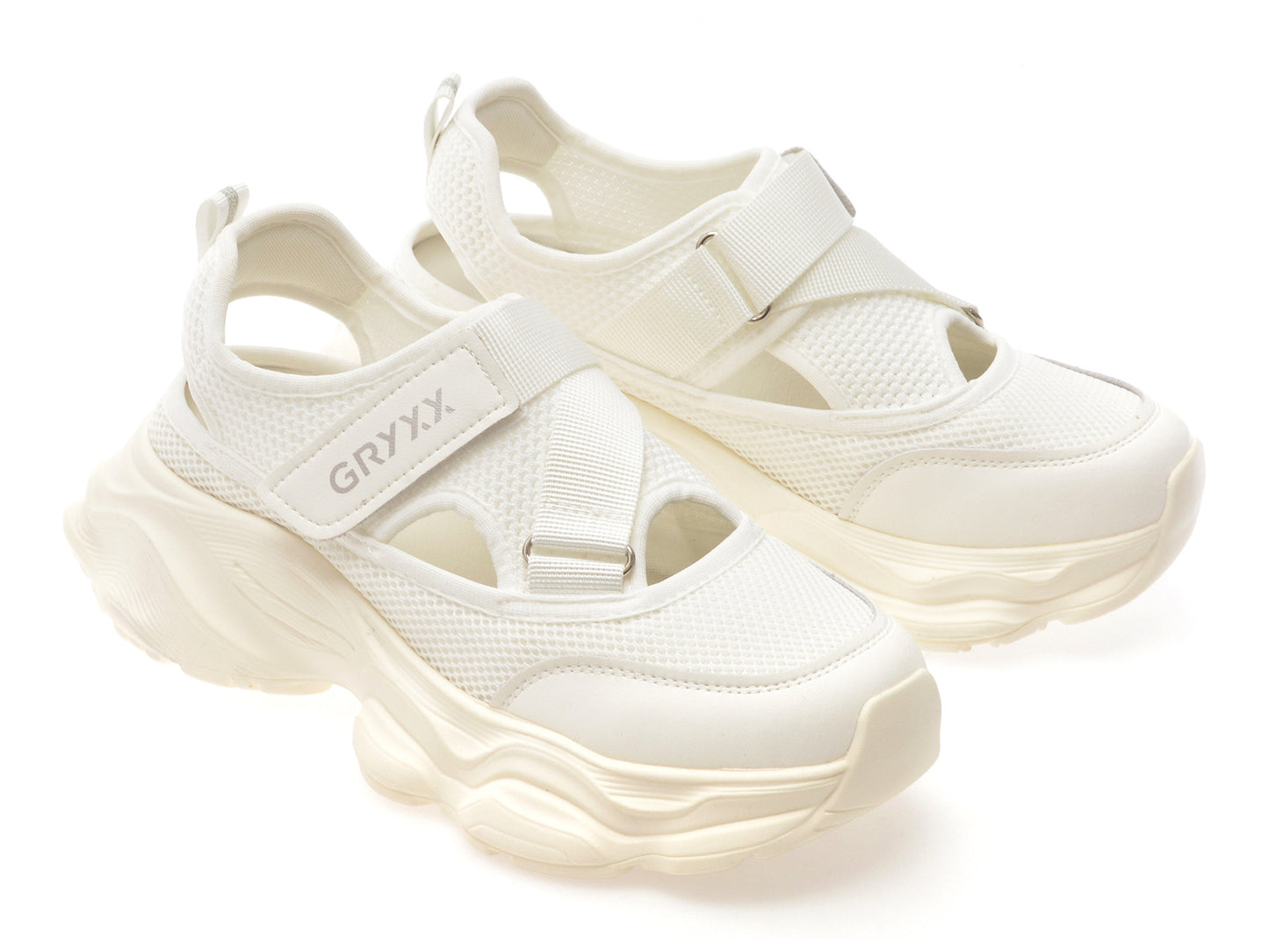 Pantofi sport GRYXA argintii, 537, din material textil