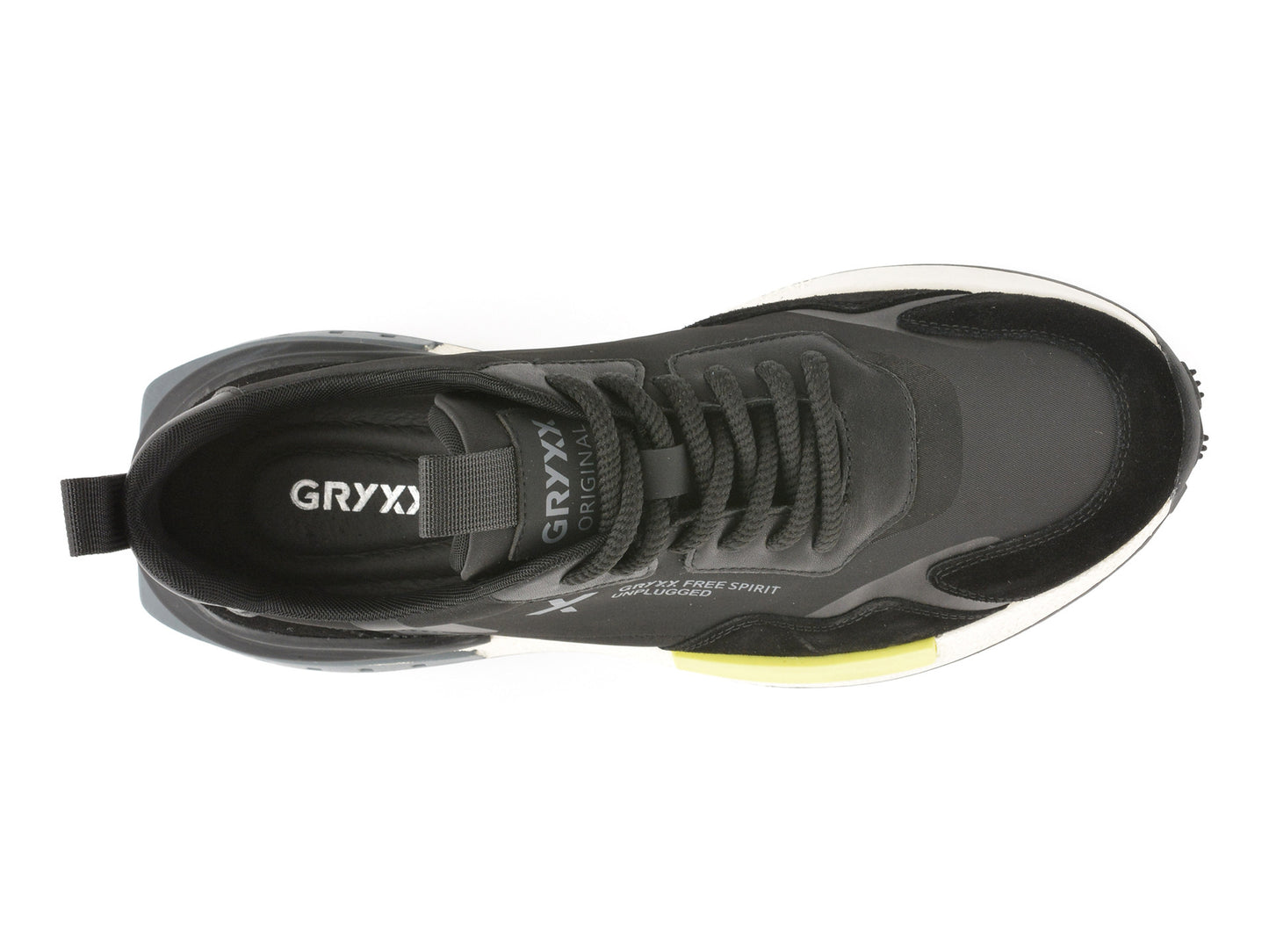 Pantofi sport GRYXA negri, 8286, din material textil