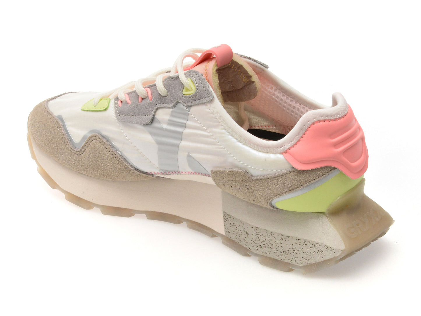 Pantofi sport GRYXA albi, 40061W, din material textil