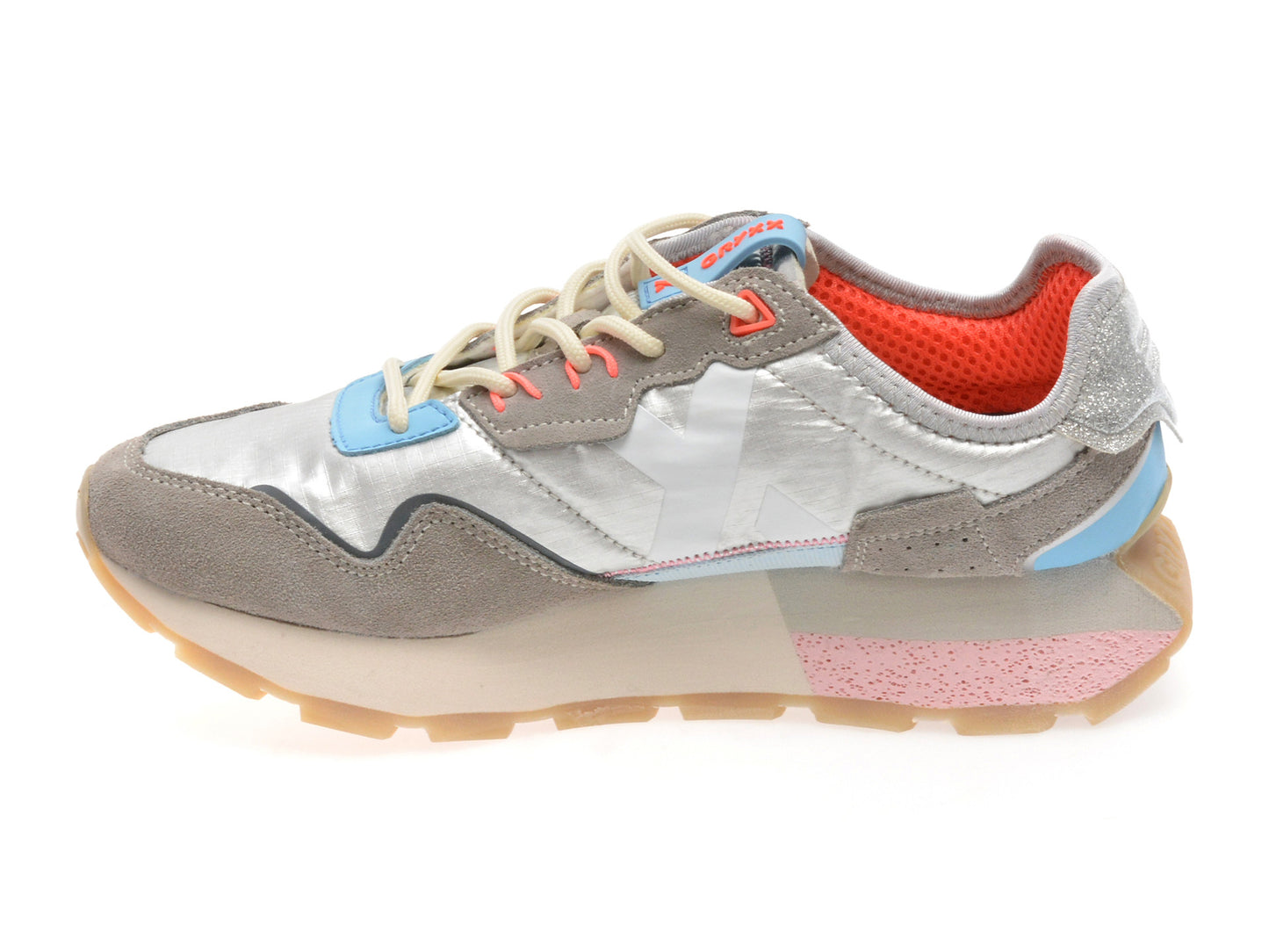 Pantofi sport GRYXA albi, 40061W, din material textil
