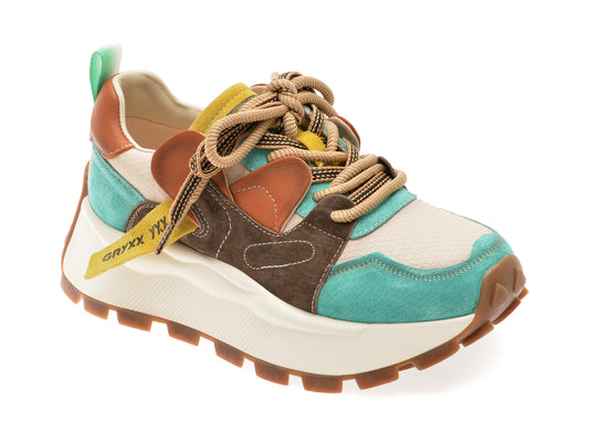 Pantofi sport GRYXA albi, 3526, din material textil