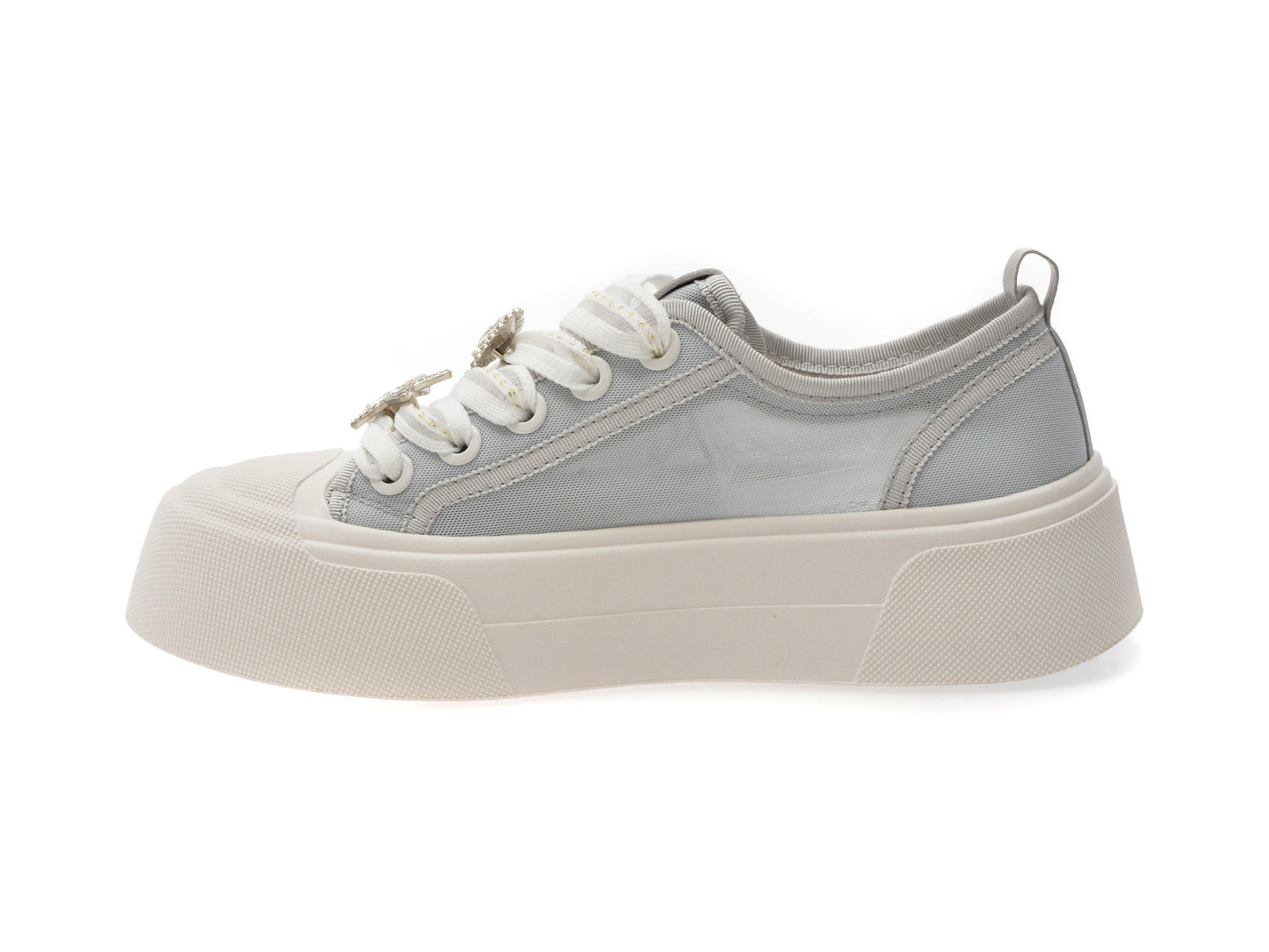 Pantofi sport GRYXA albi, 1092, din material textil