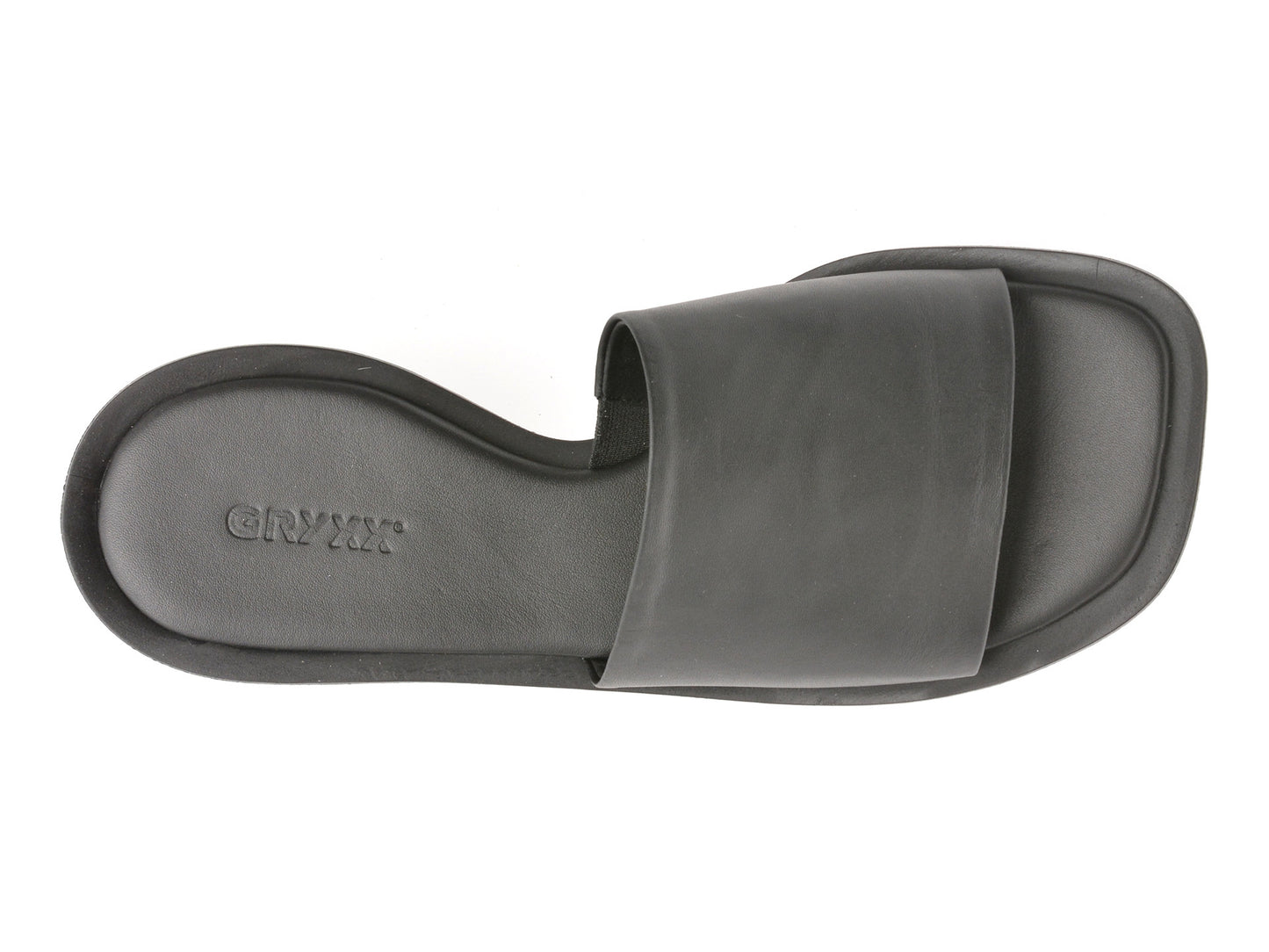 Papuci GRYXA negri, 4266501, din piele naturala