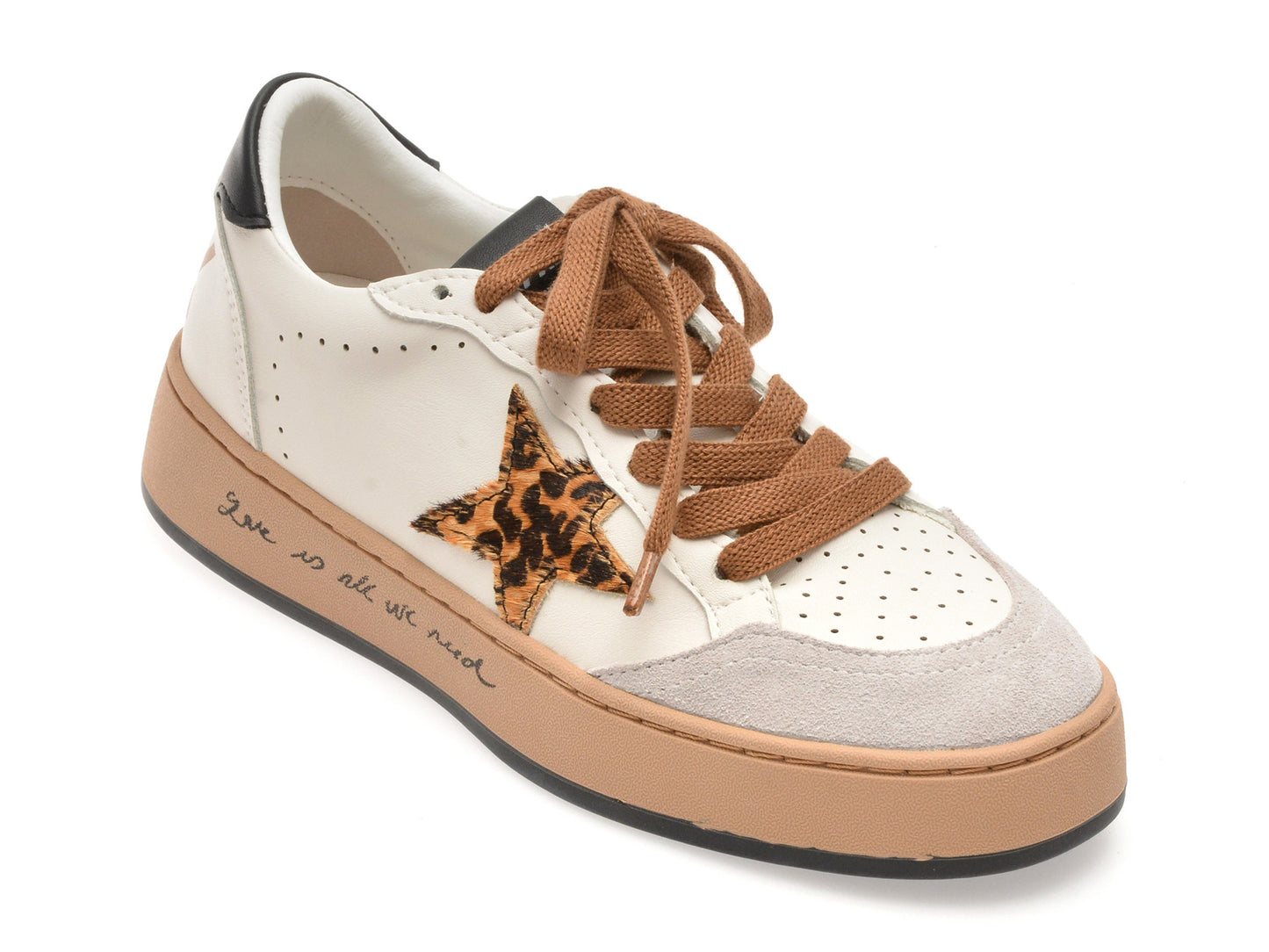 Pantofi sport GRYXA albi, 67338, din piele ecologica