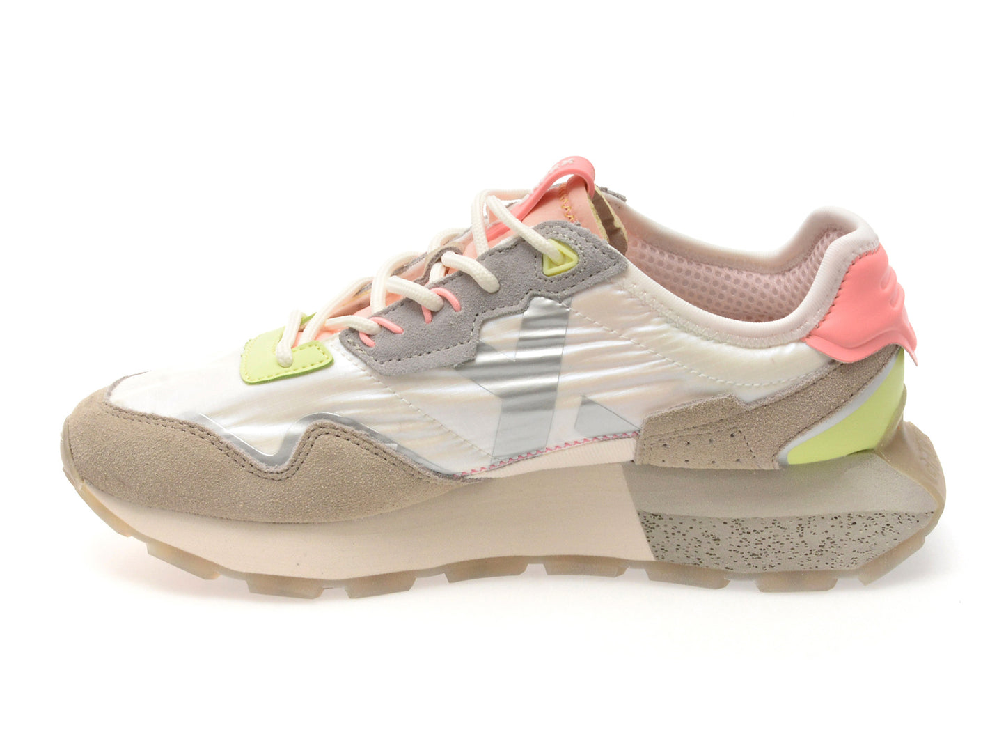 Pantofi sport GRYXA albi, 40061W, din material textil