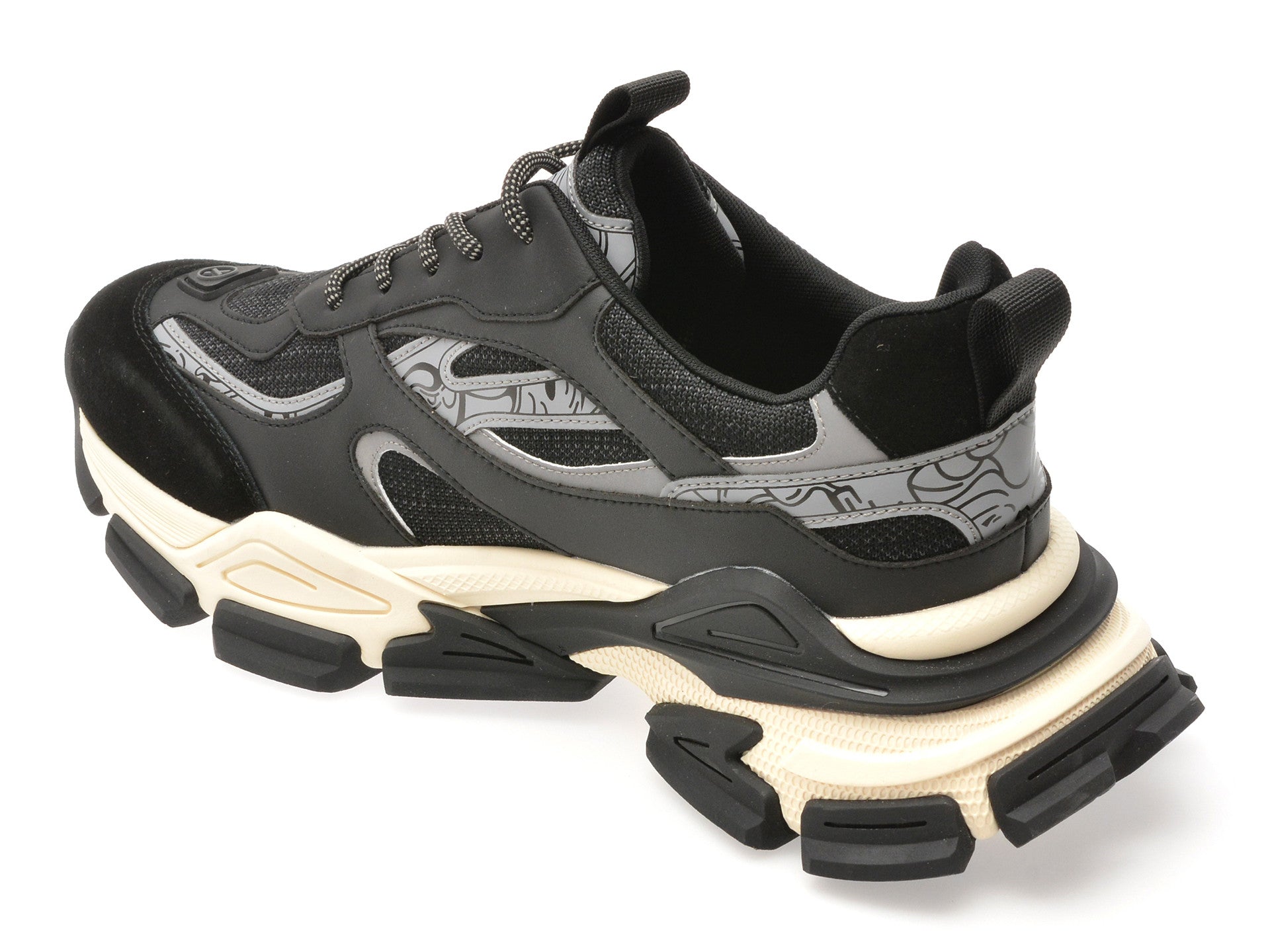 Pantofi sport GRYXA negri, 110031, din material textil