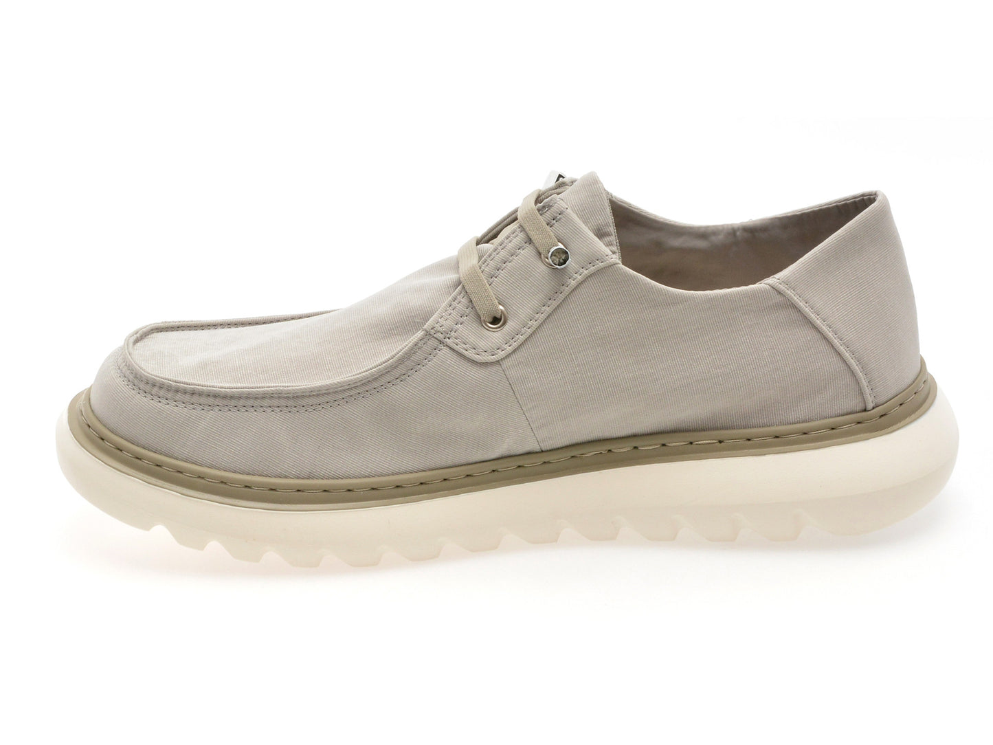 Mocasini GRYXA gri, T1119, din material textil