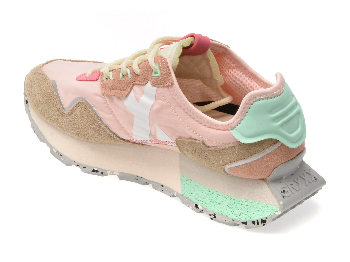 Pantofi sport GRYXA albi, 40061W, din material textil