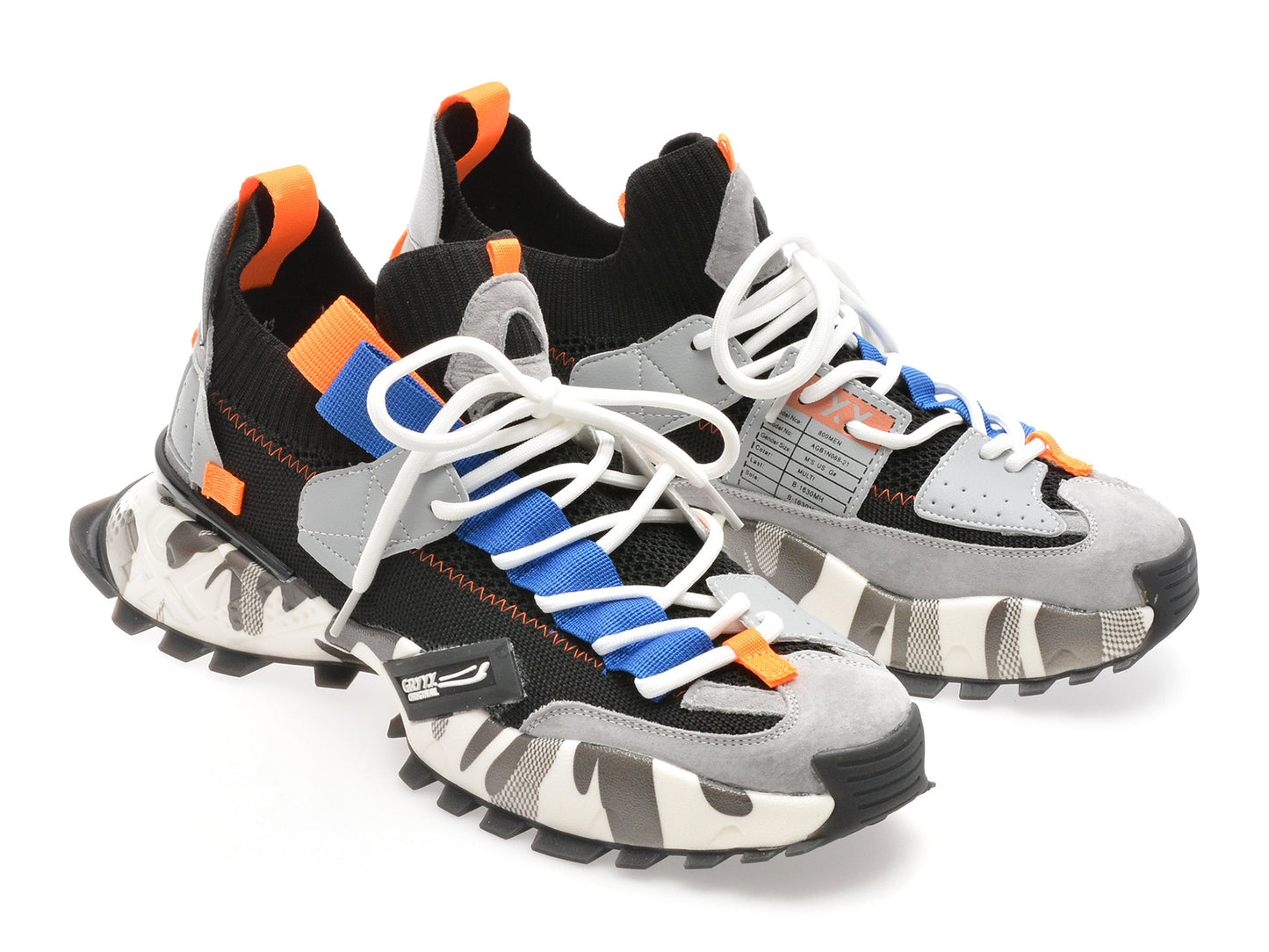 Pantofi sport GRYXA portocalii, 18159, din material textil