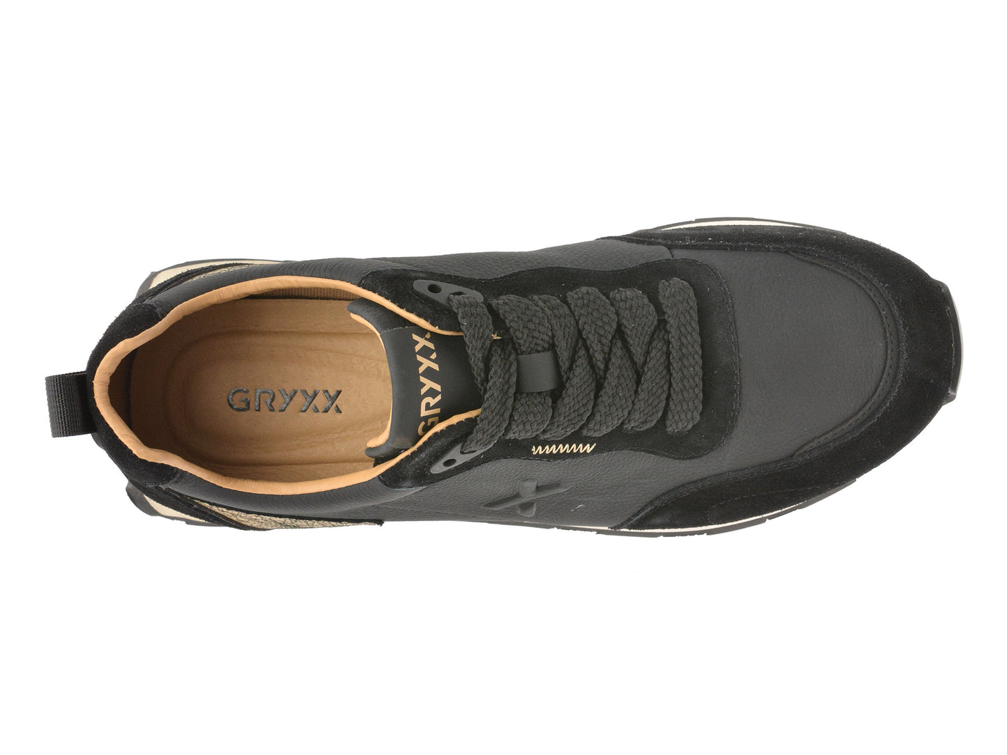 Pantofi sport GRYXA negri, 110169, din piele naturala