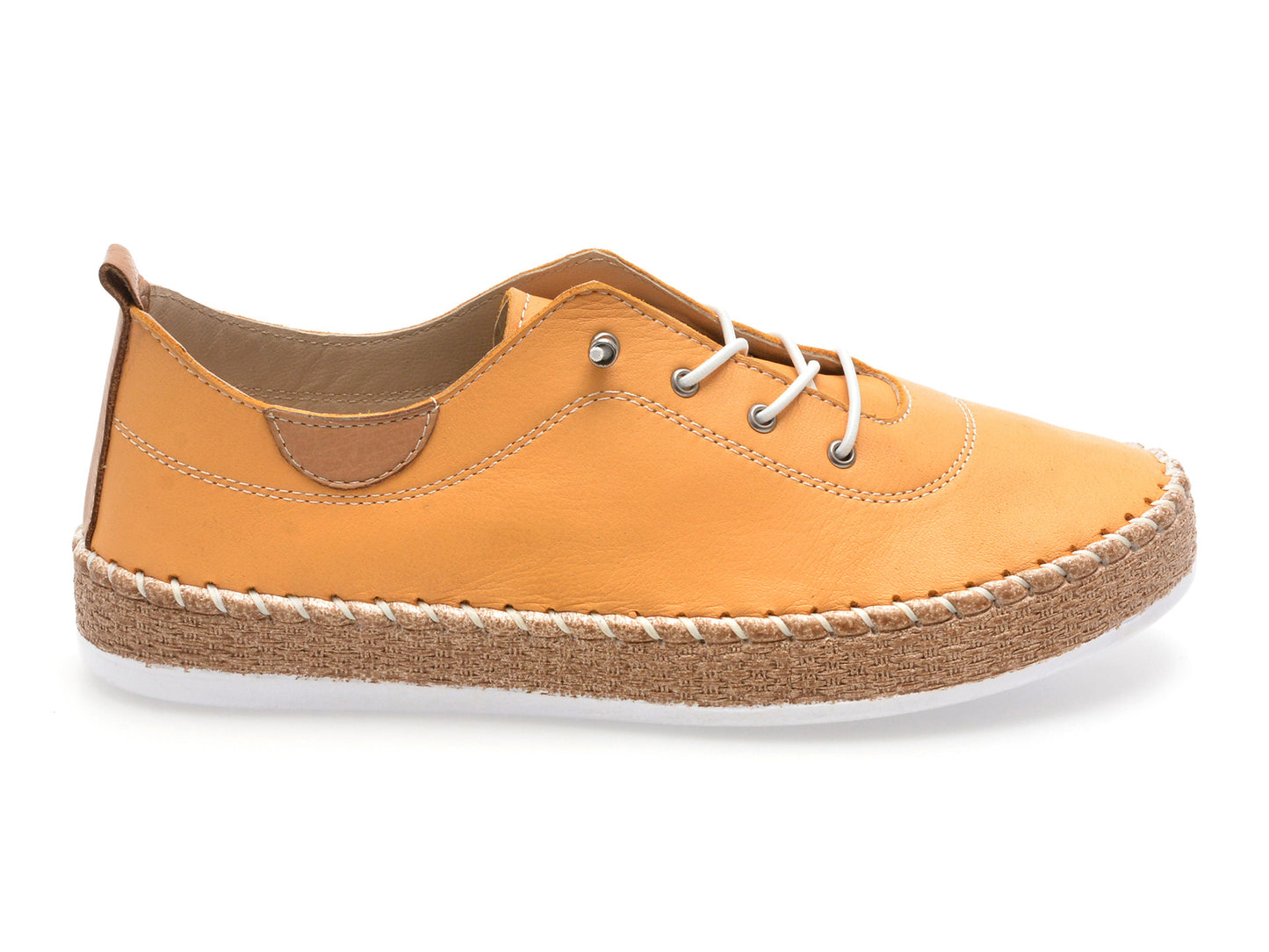 Pantofi GRYXA galbeni, EV3016, din piele naturala