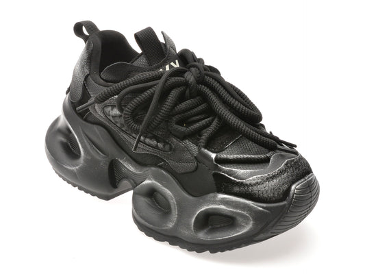 Pantofi sport GRYXA negri, 30372, din material textil