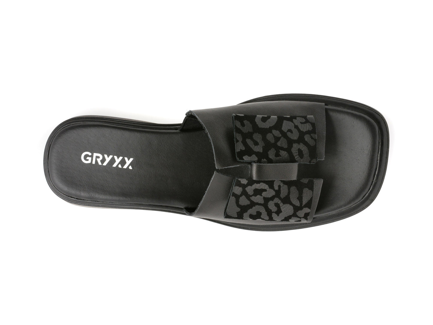 Papuci GRYXA albi, 6A038, din piele naturala