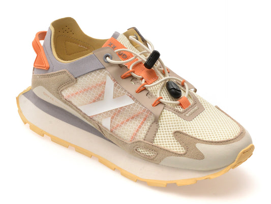Pantofi sport GRYXA albi, 40049W, din material texil