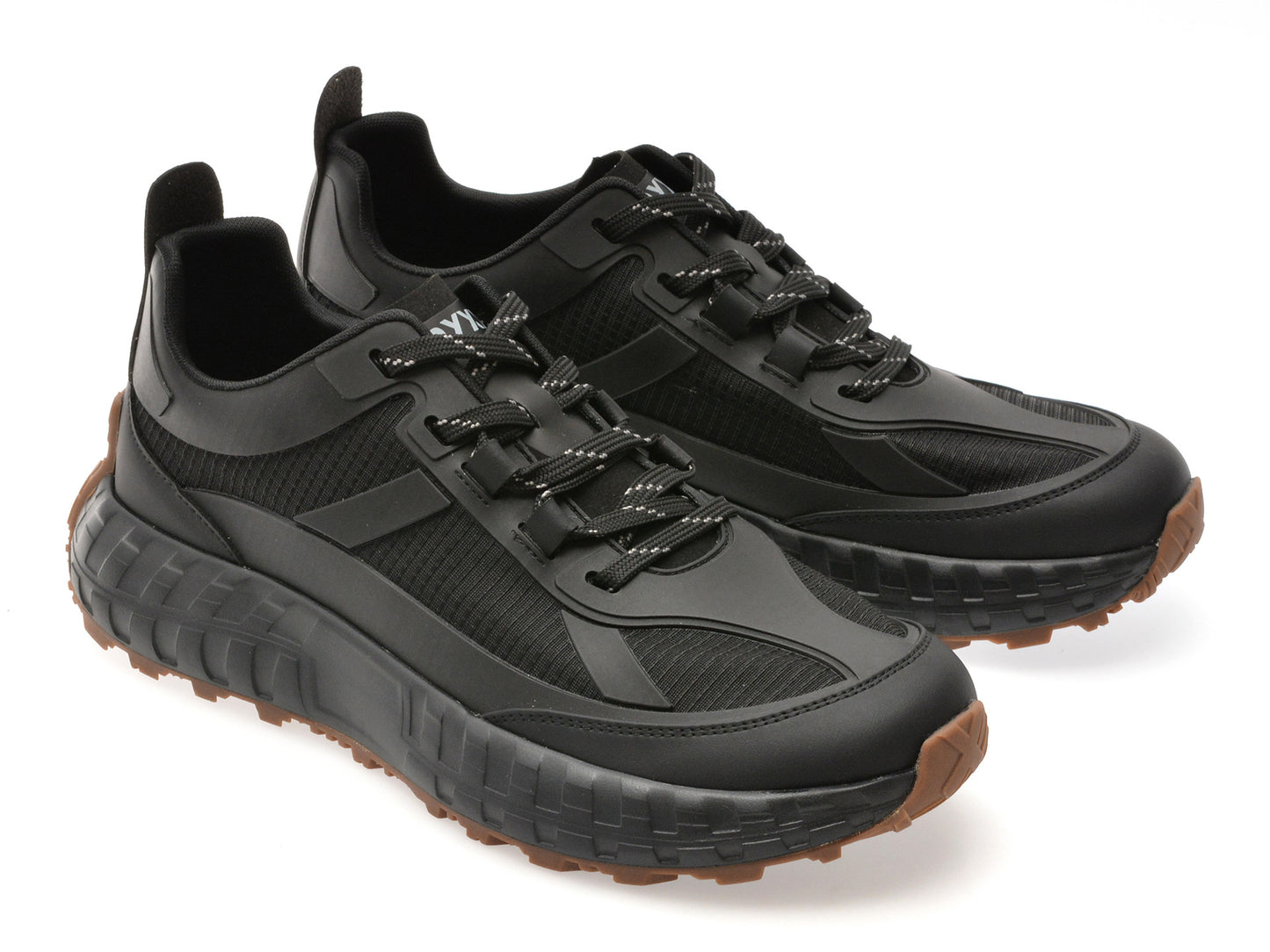 Pantofi sport GRYXA negri, A166, din material textil