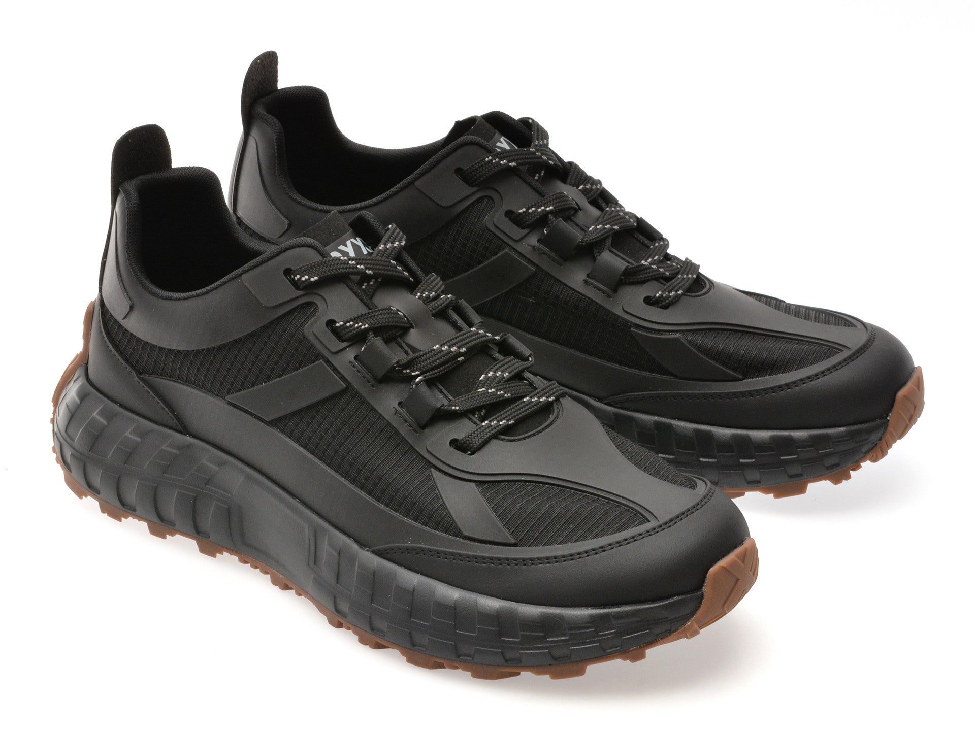 Pantofi sport GRYXA negri, A166, din material textil