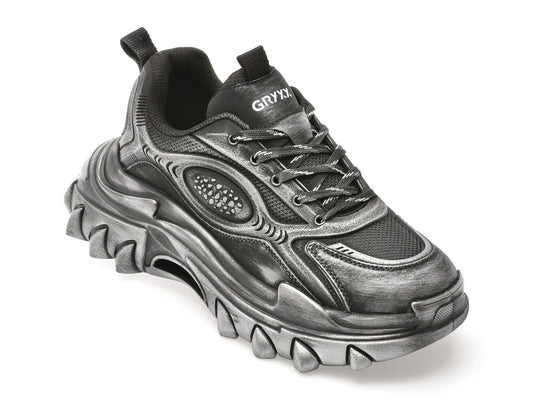 Pantofi sport GRYXA gri, 3833, din piele naturala