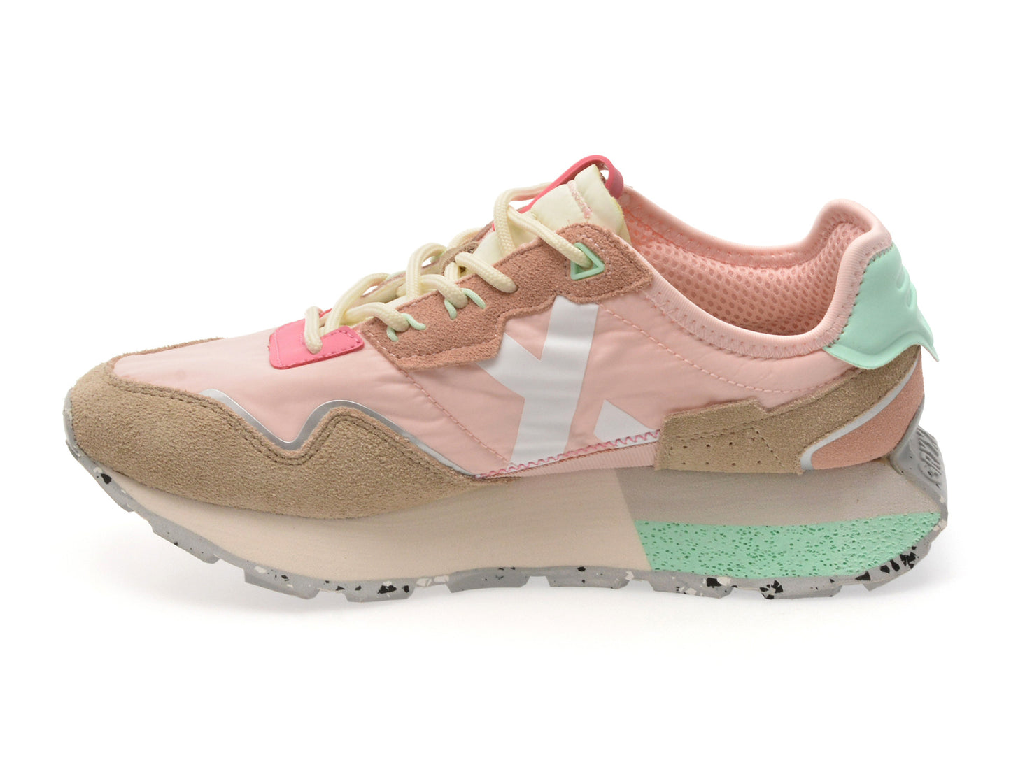Pantofi sport GRYXA albi, 40061W, din material textil