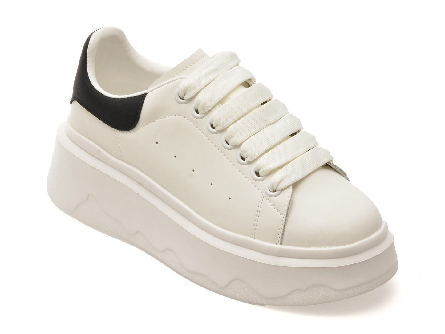 Pantofi sport GRYXA alb-negru, 3F612, din piele naturala