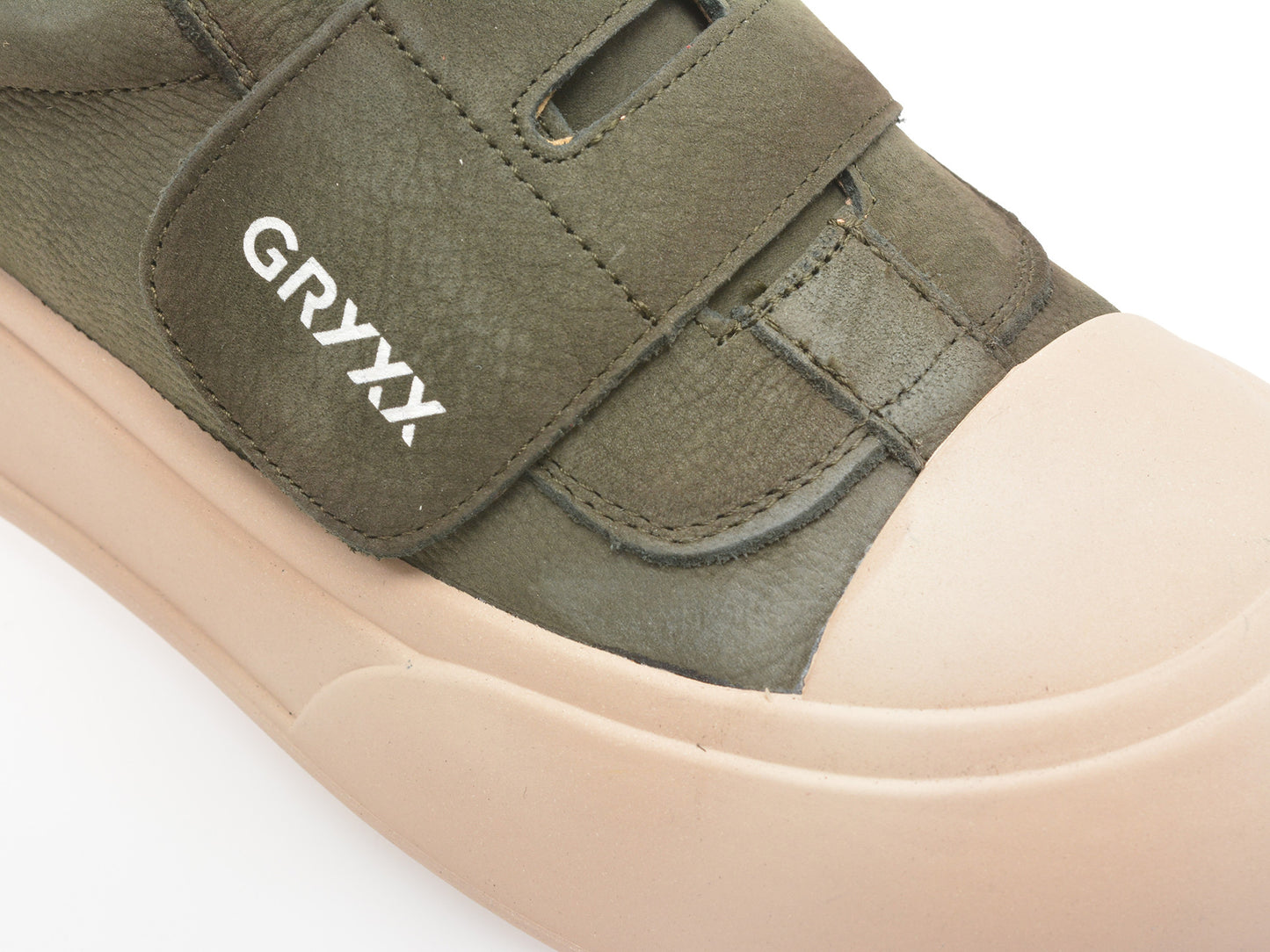 Pantofi sport GRYXA verzi, 8578, din nabuc
