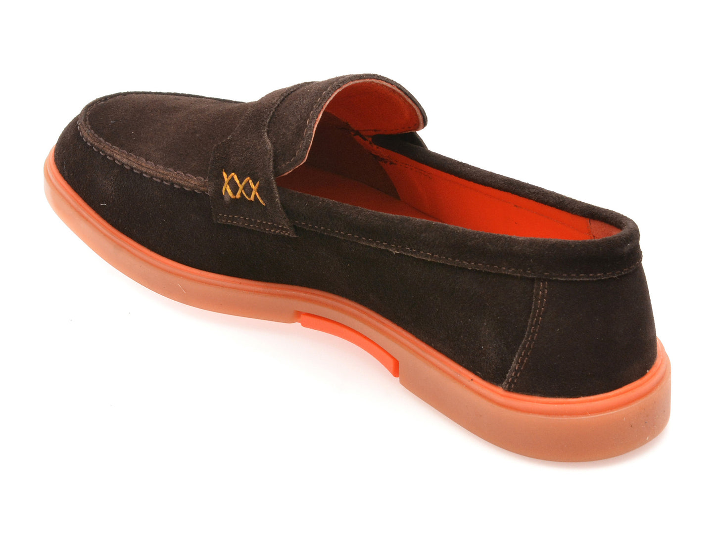 Mocasini GRYXA maro, LP100, din piele intoarsa