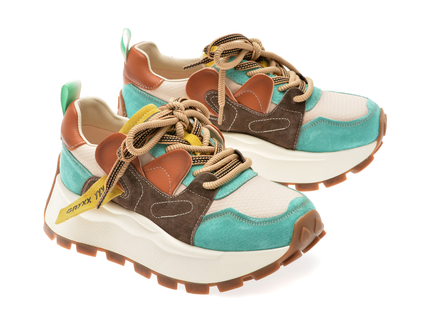 Pantofi sport GRYXA albi, 3526, din material textil