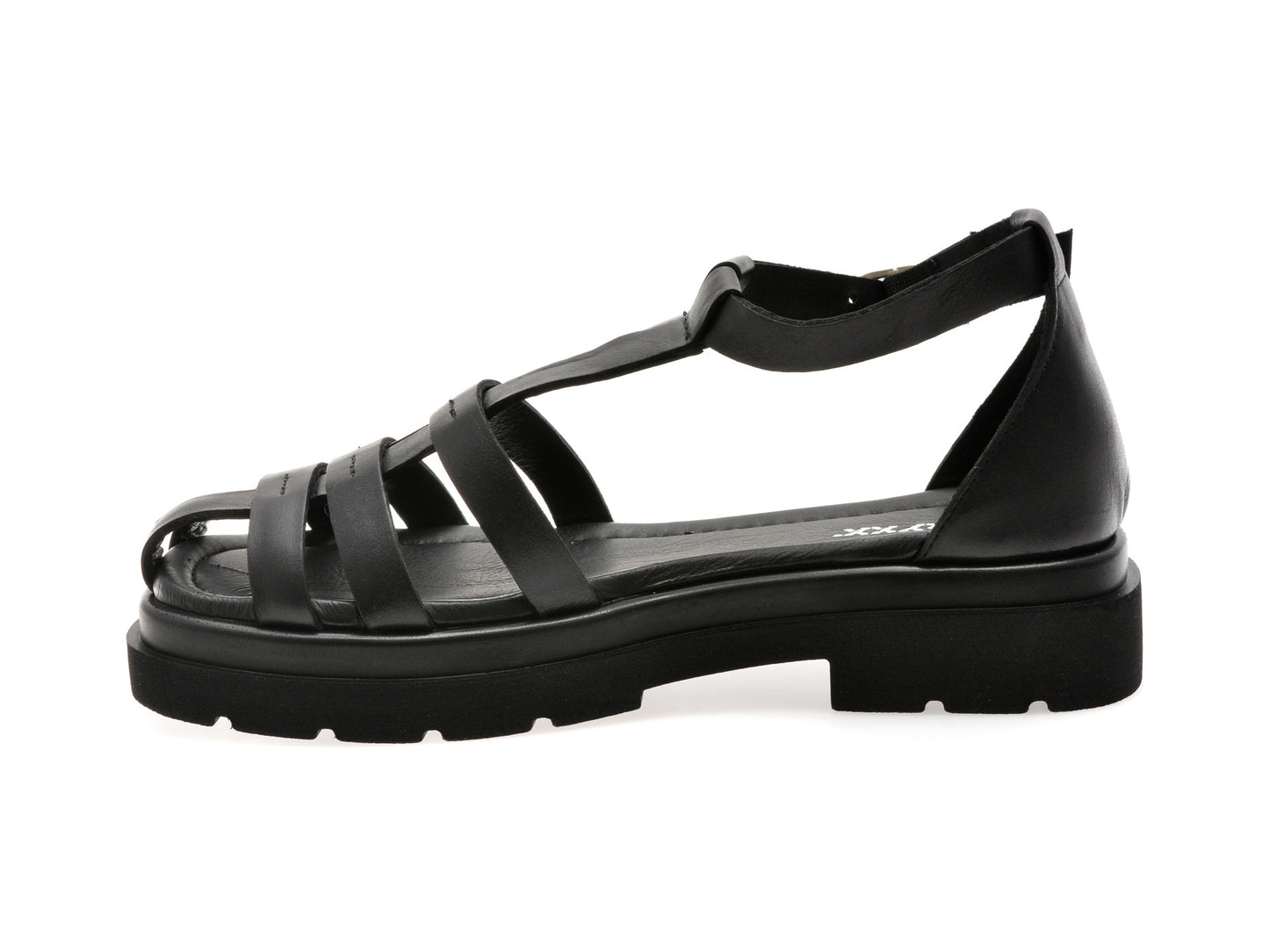 Sandale GRYXA negre, 5231283, din piele naturala