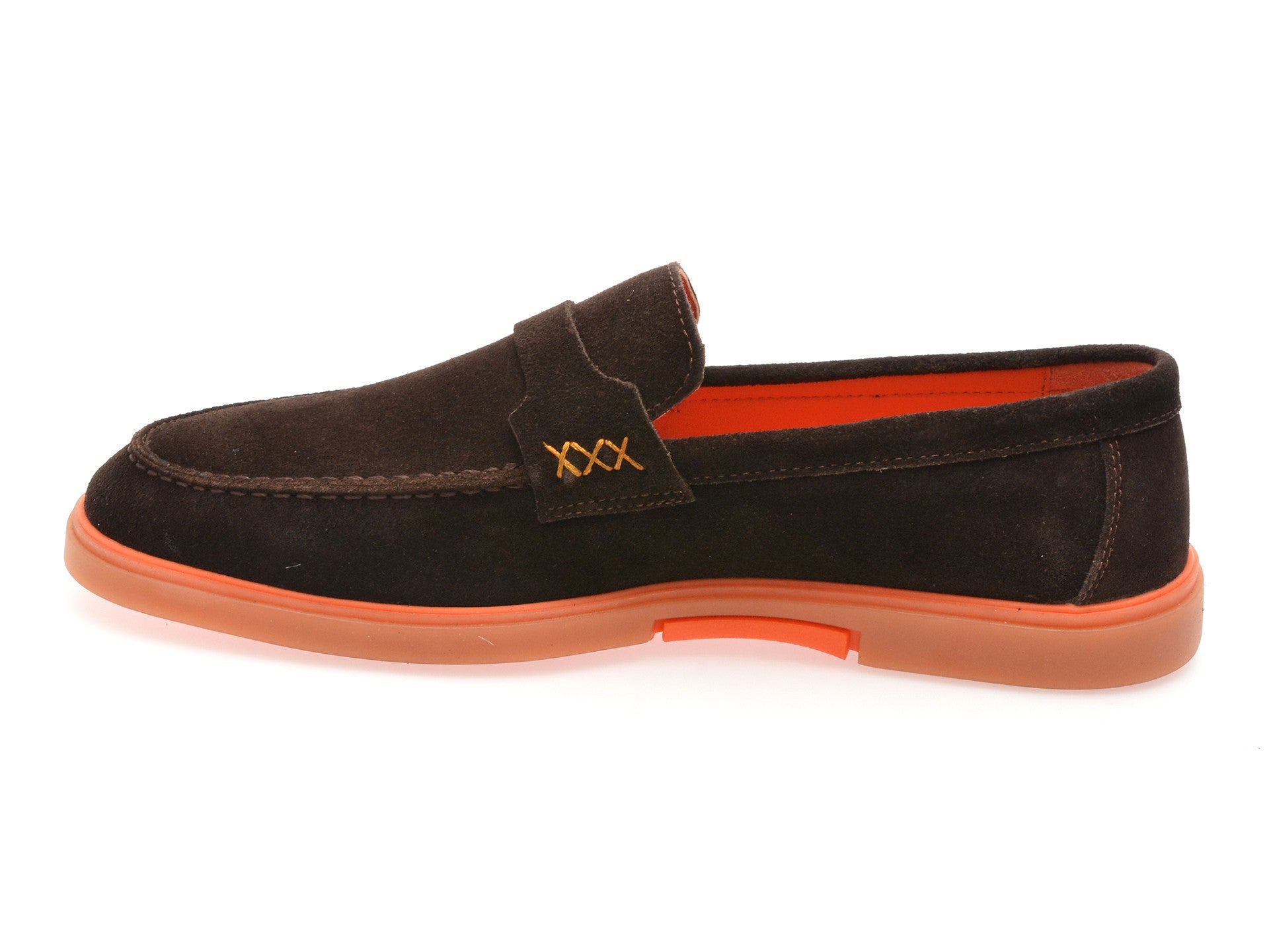 Mocasini GRYXA maro, LP100, din piele intoarsa