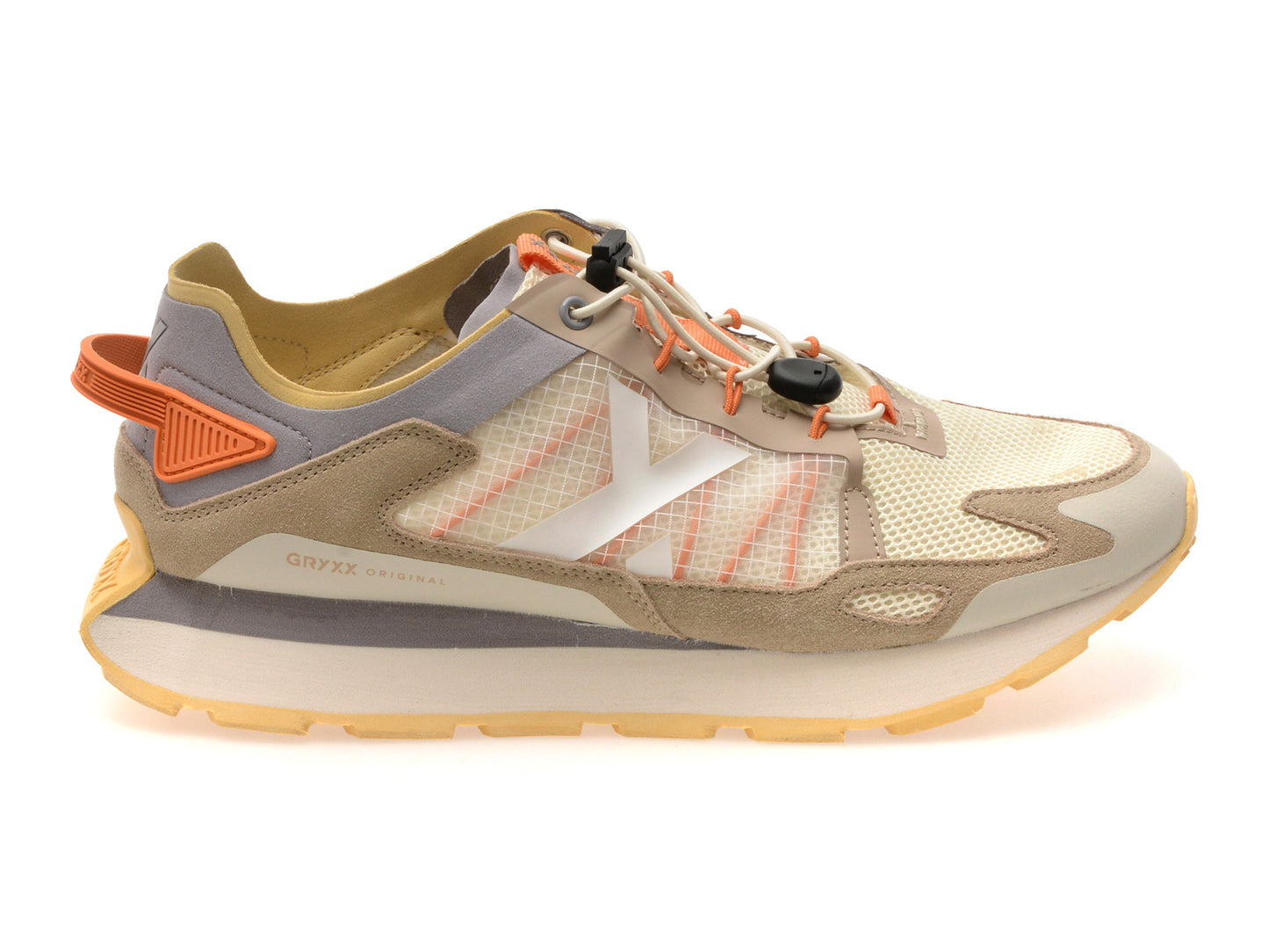 Pantofi sport GRYXA albi, 40049M, din material textil