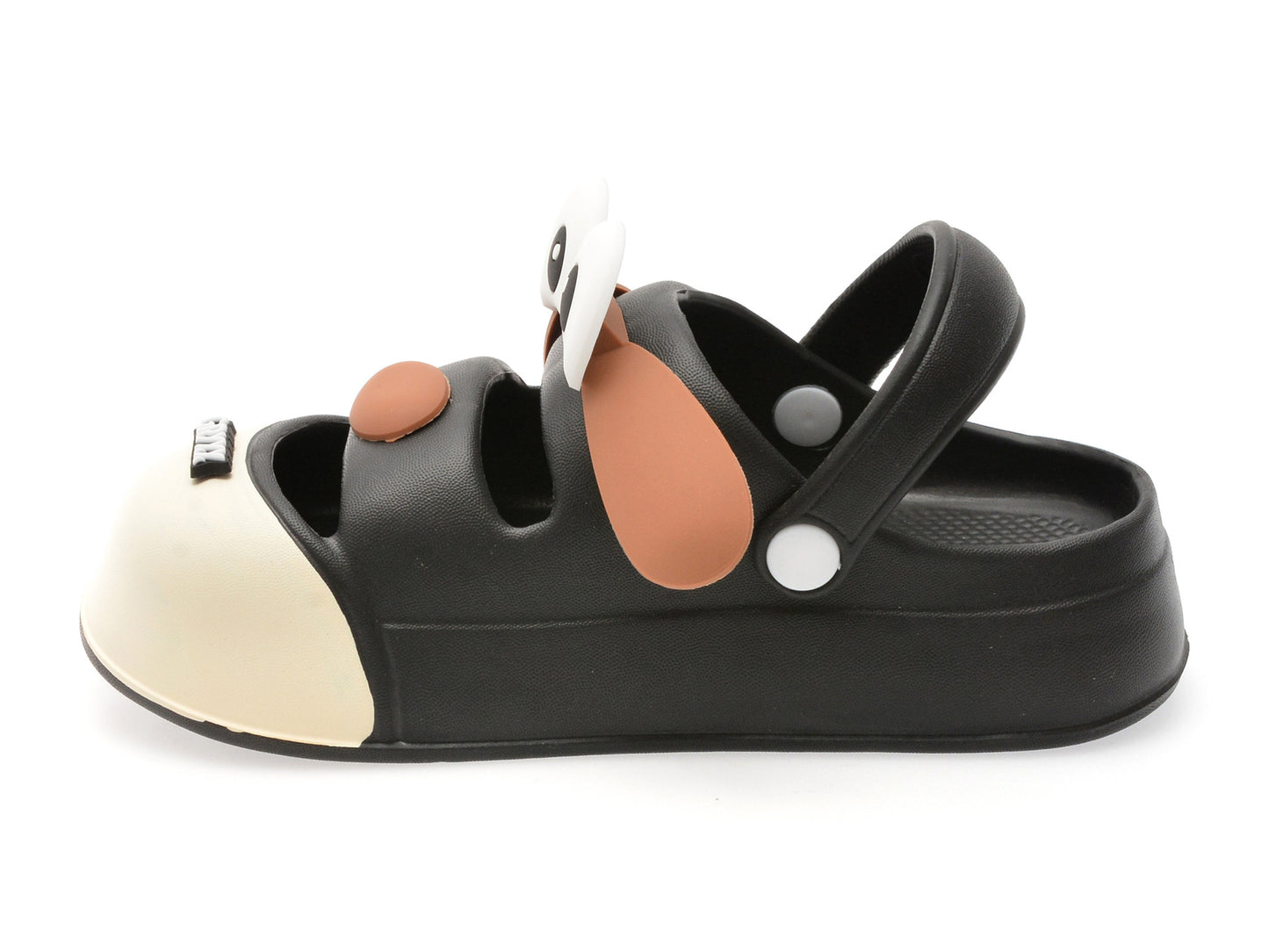 Papuci GRYXA negri, 5071, din pvc
