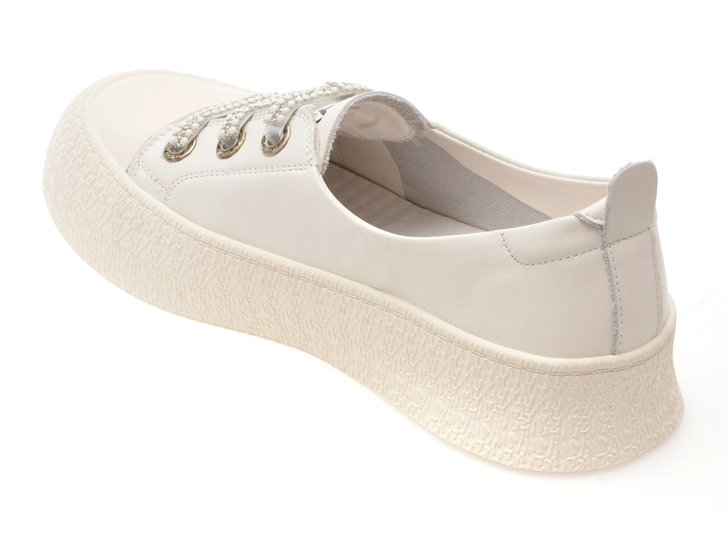 Pantofi sport GRYXA albi, 24992, din piele naturala