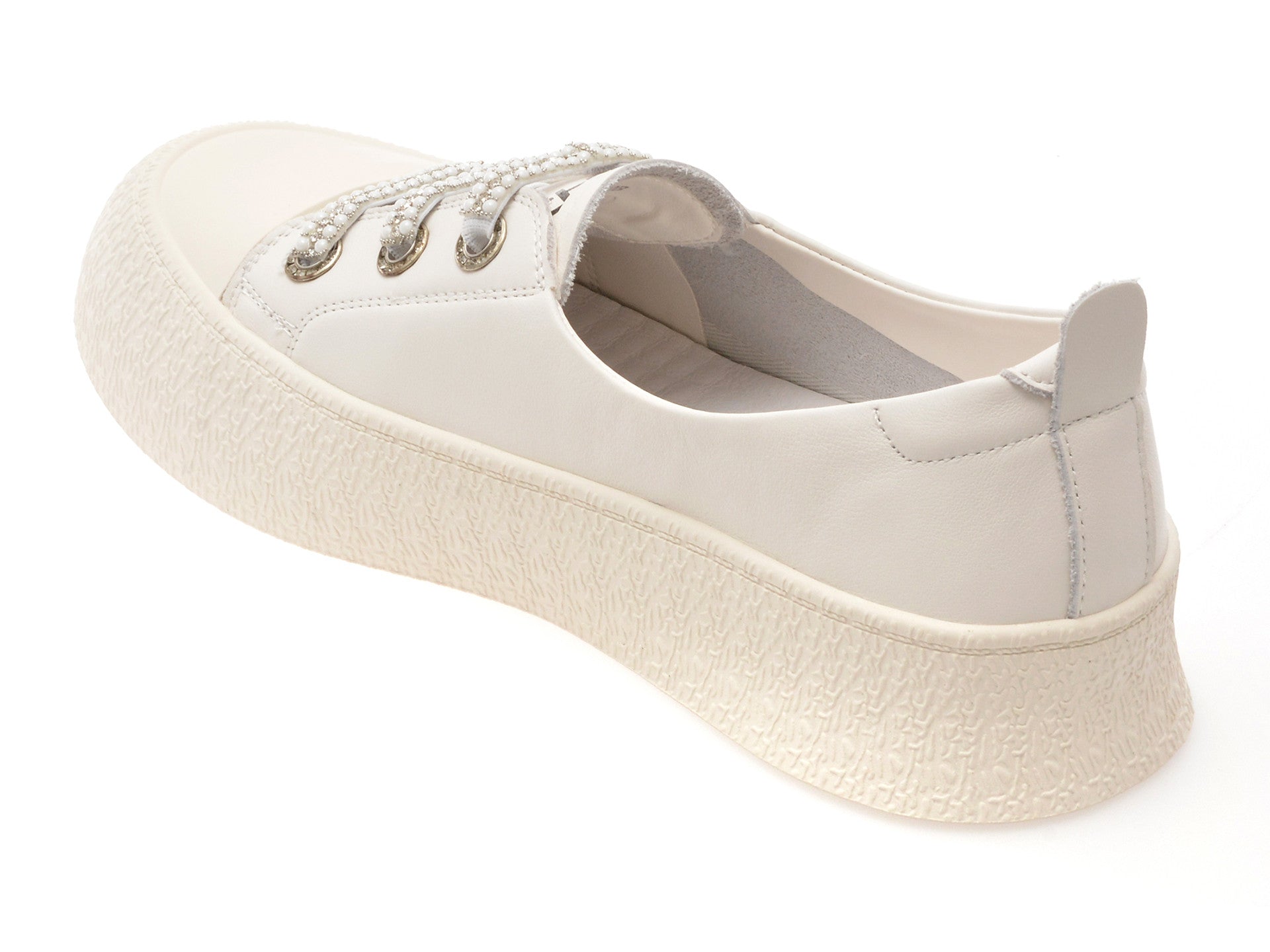 Pantofi sport GRYXA albi, 24992, din piele naturala
