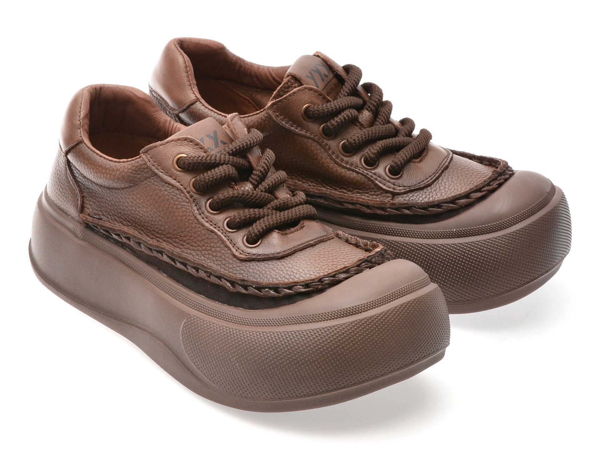 Pantofi sport GRYXA maro, 8112, din piele naturala