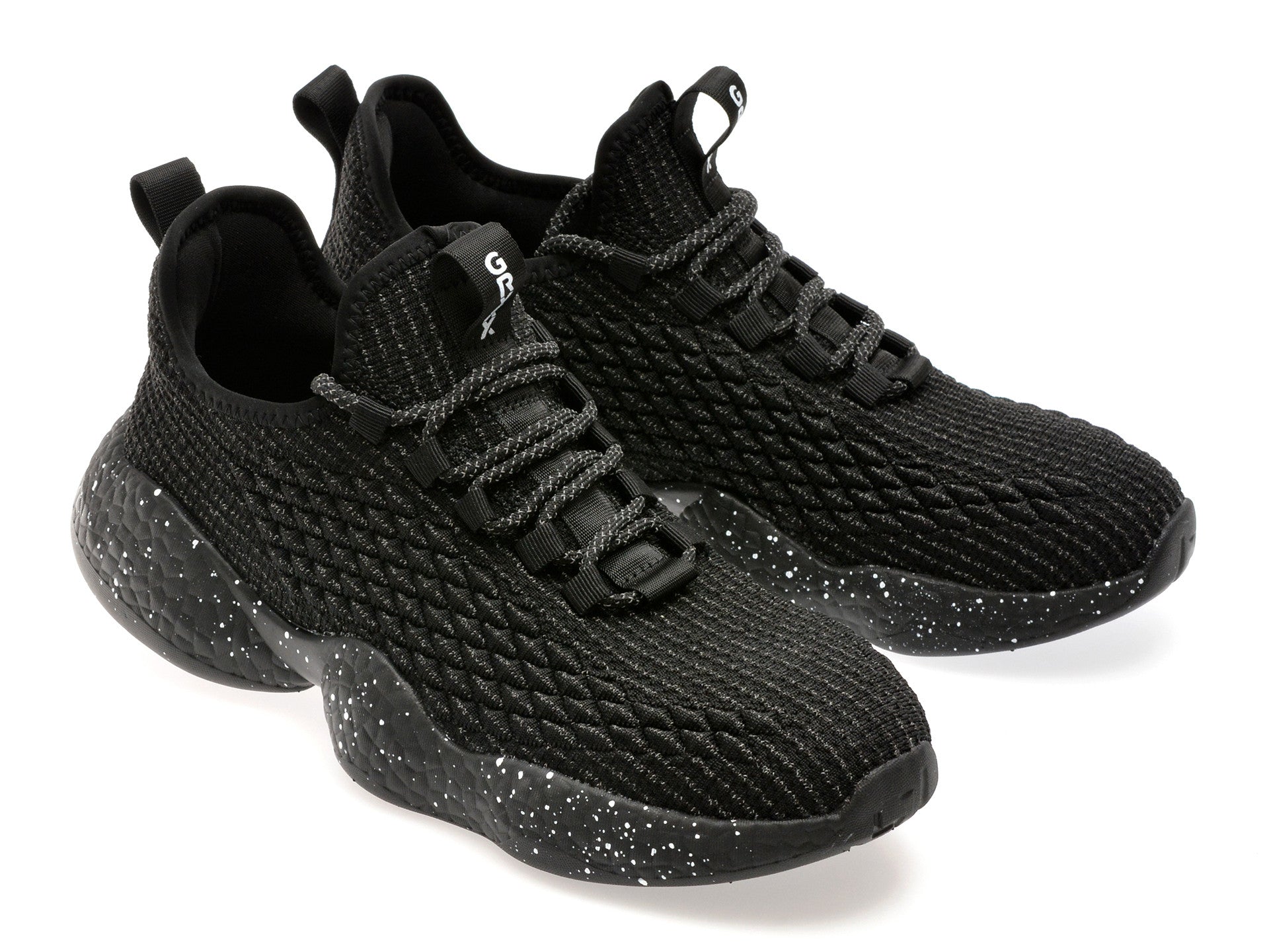 Pantofi sport GRYXA negri, A85238, din material textil
