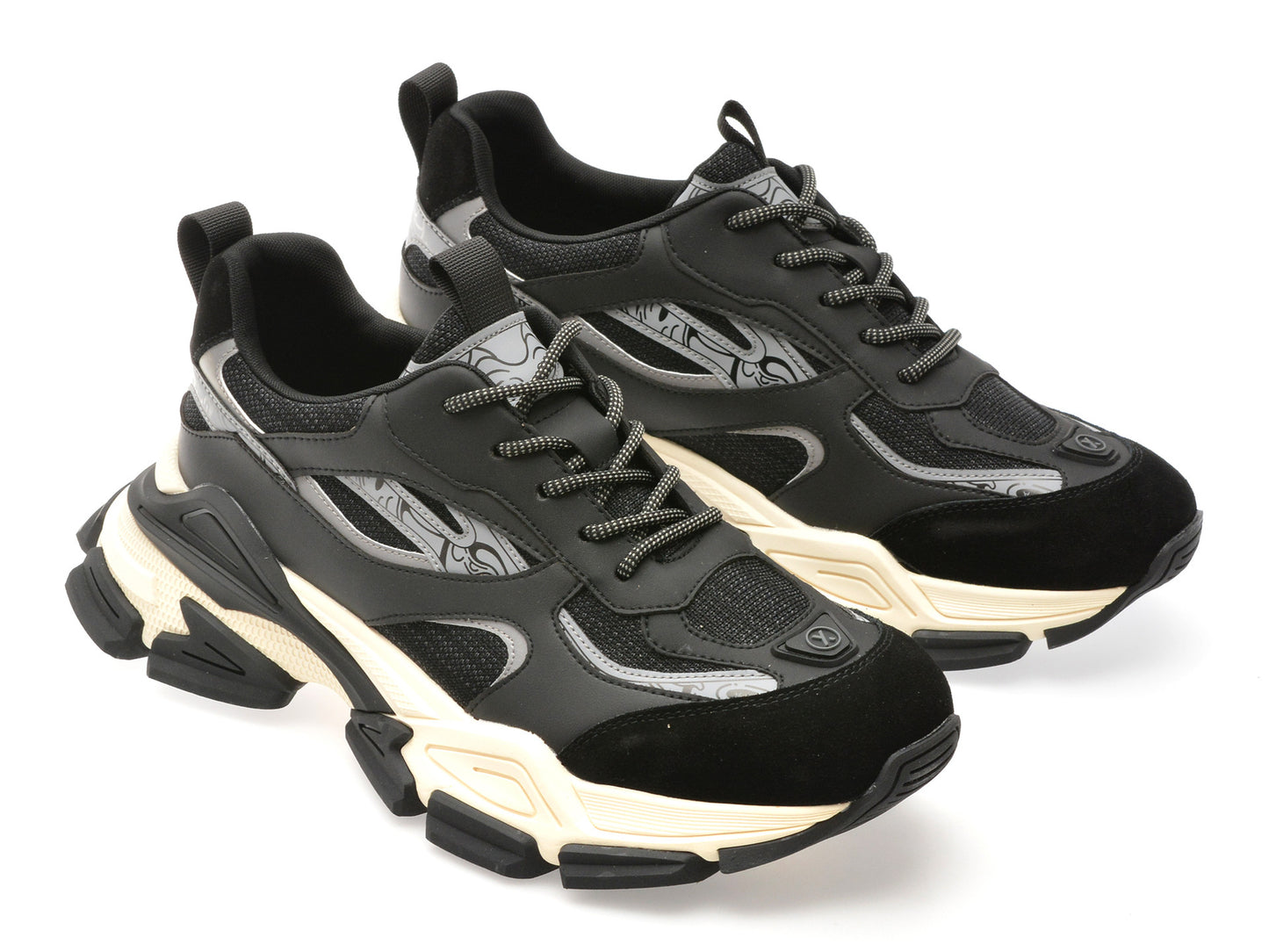 Pantofi sport GRYXA negri, 110031, din material textil