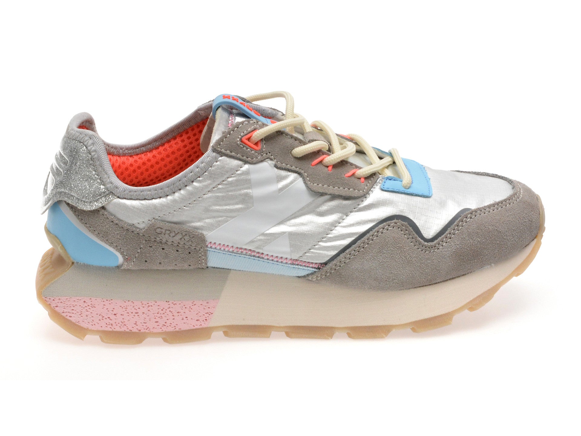 Pantofi sport GRYXA albi, 40061W, din material textil