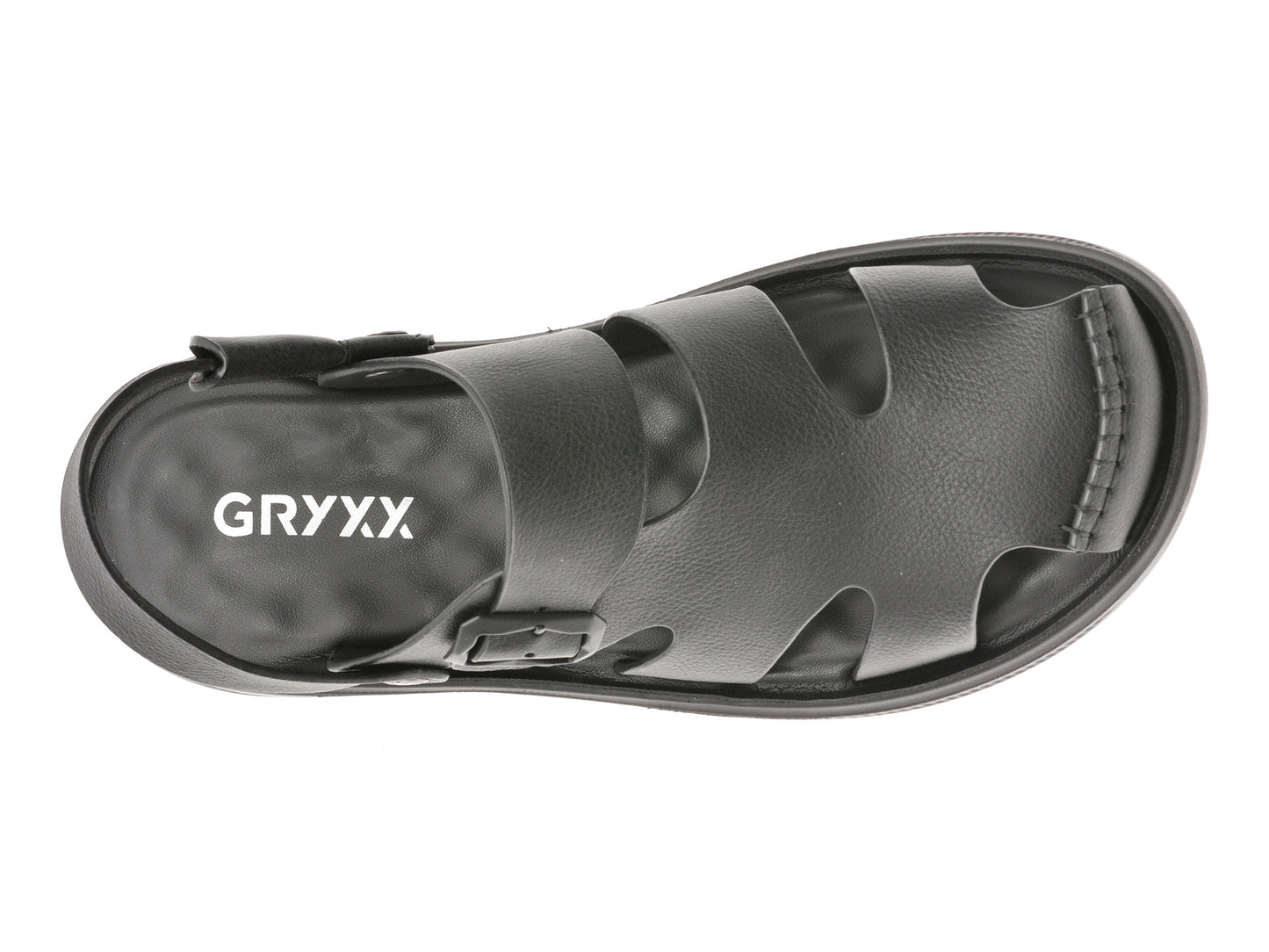 Sandale GRYXA negre, 25SS03, din piele naturala