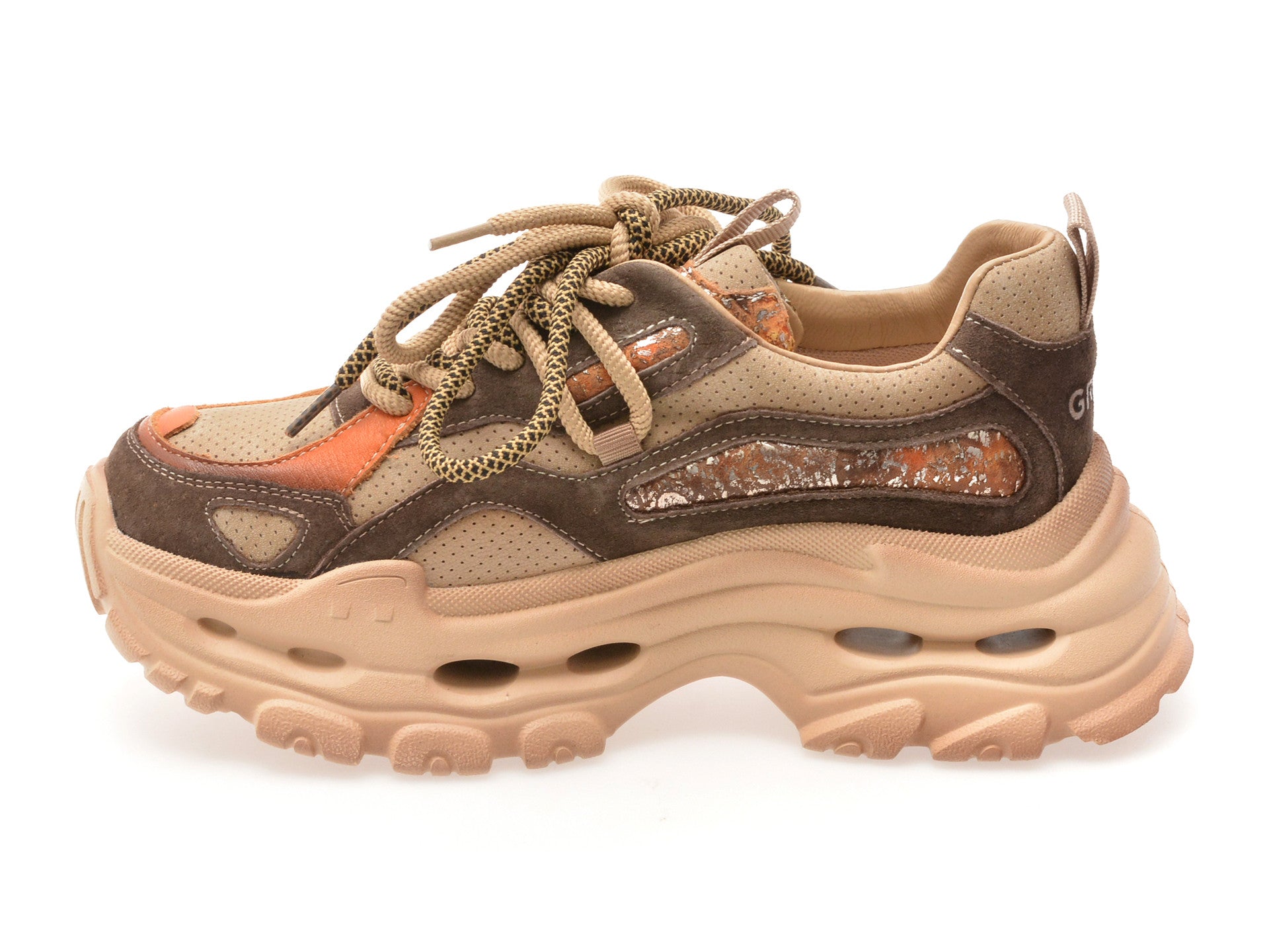Pantofi sport GRYXA maro, Y2923, din piele naturala