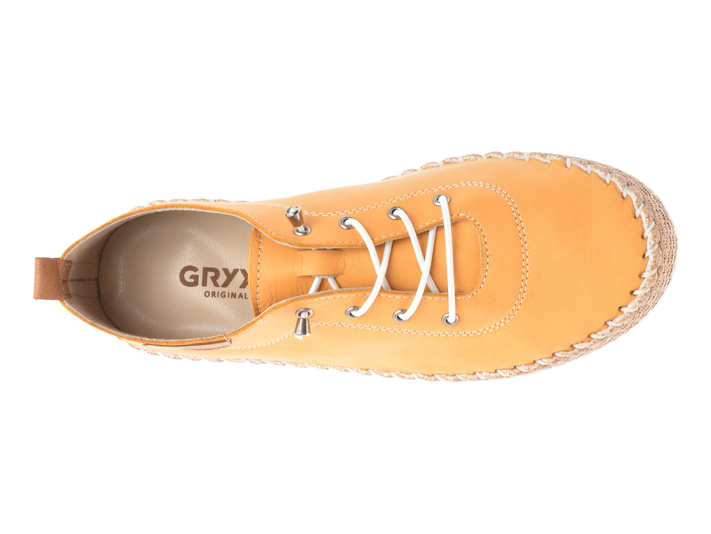 Pantofi GRYXA galbeni, EV3016, din piele naturala