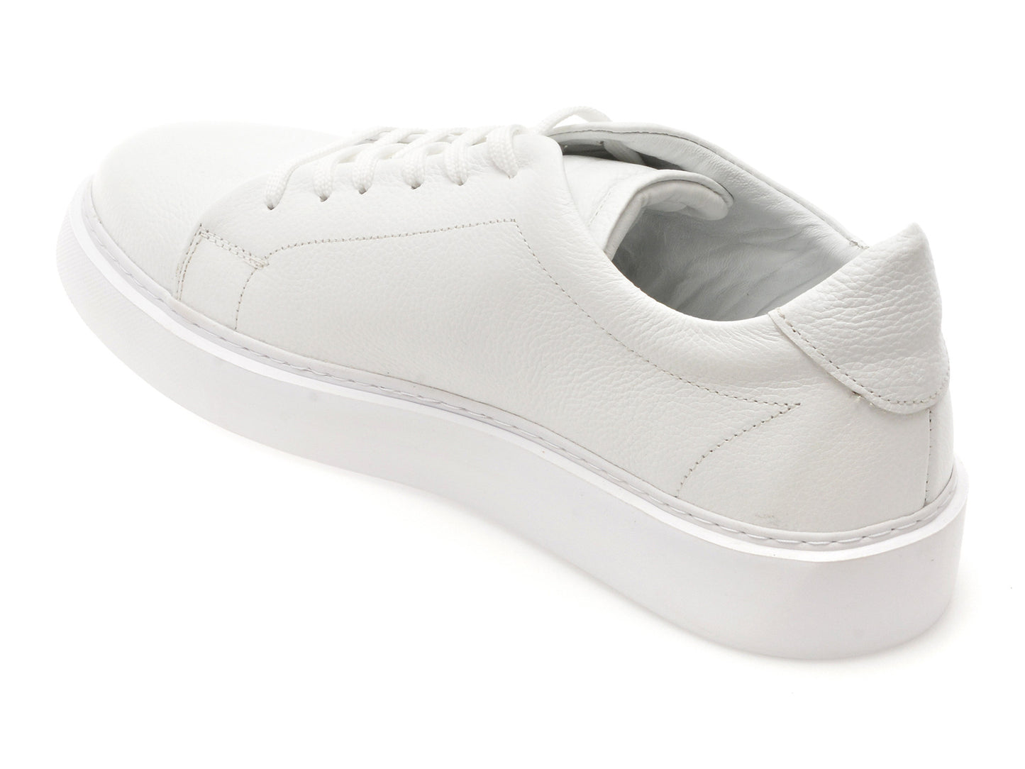 Pantofi sport GRYXA albi, M7162, din piele naturala