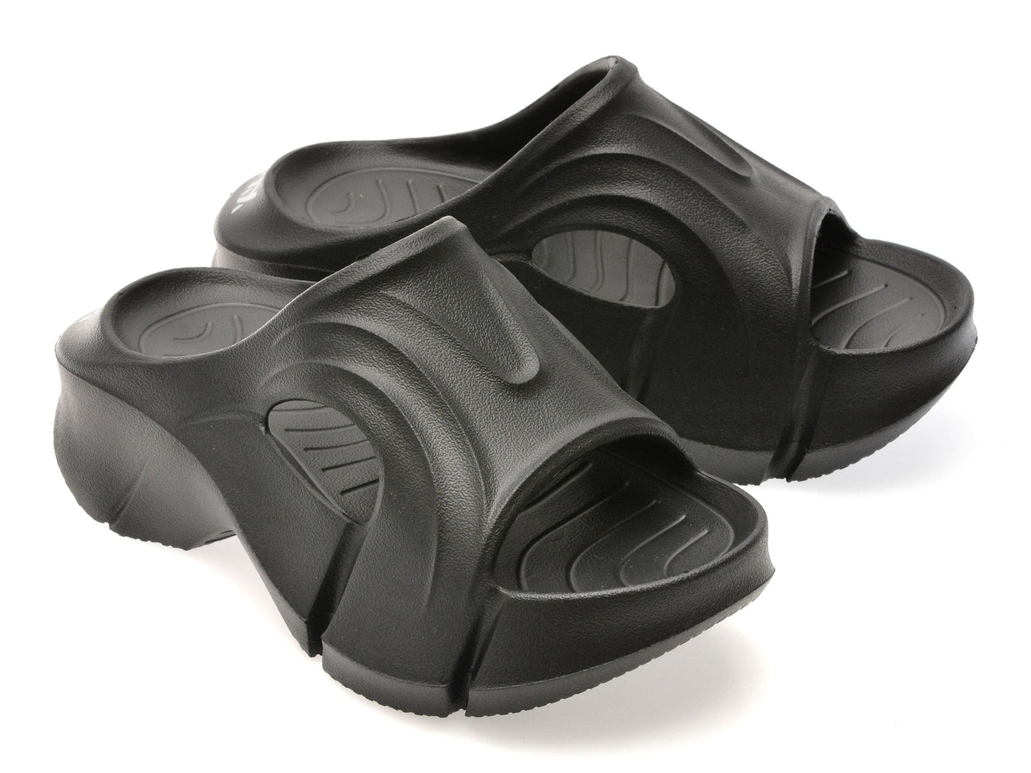 Papuci GRYXA negri, XY03, din pvc