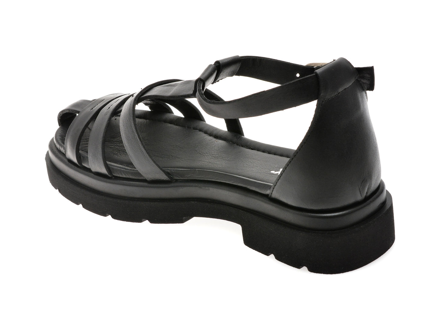 Sandale GRYXA negre, 5231283, din piele naturala