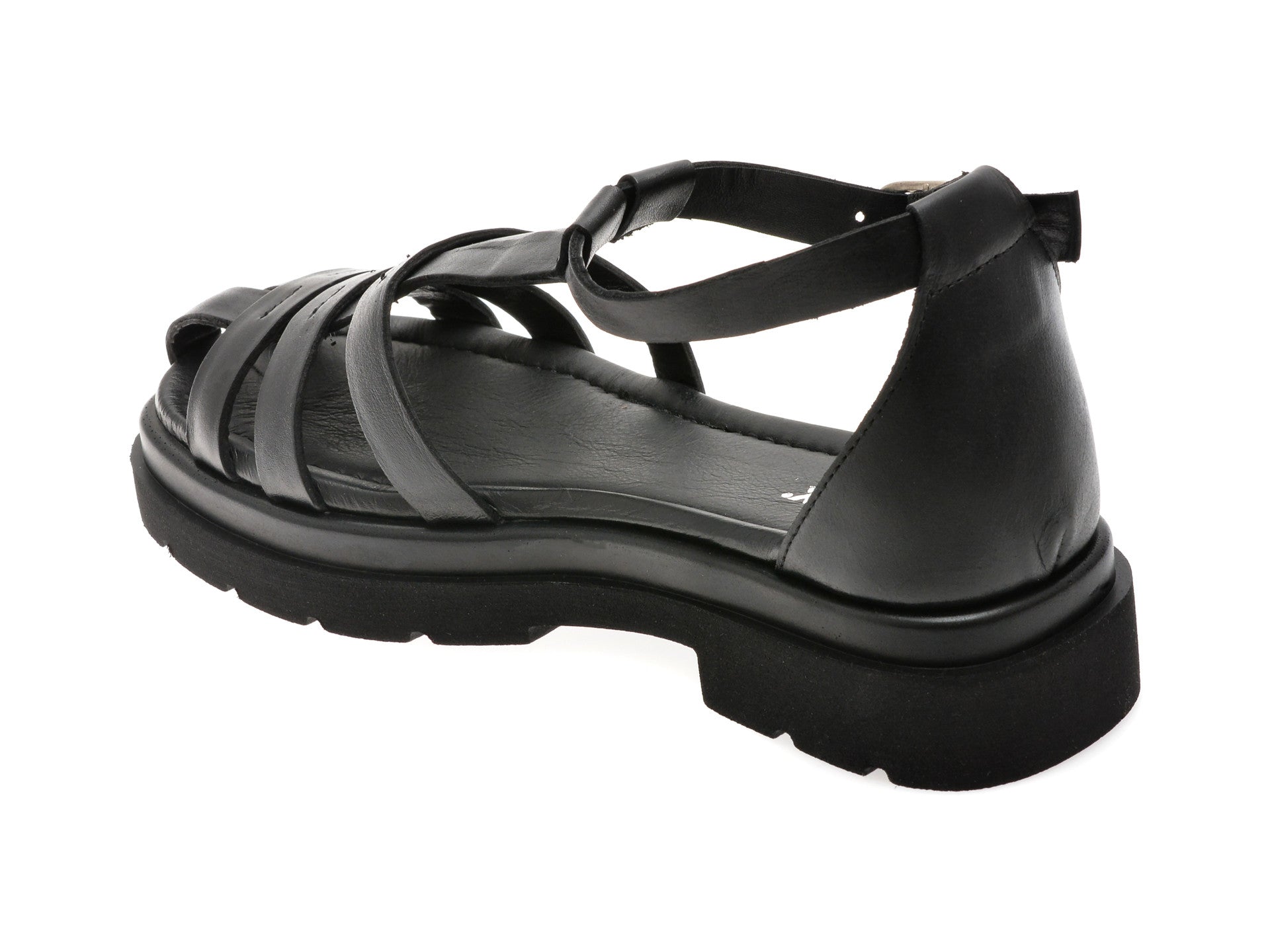 Sandale GRYXA negre, 5231283, din piele naturala