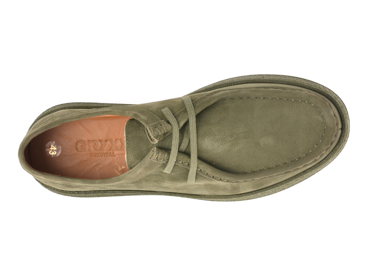 Mocasini GRYXA kaki, M71802, din nabuc