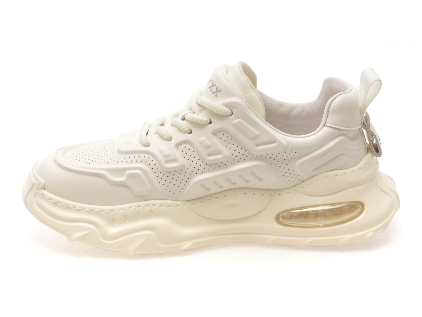 Pantofi sport GRYXA albi, 69005, din piele naturala