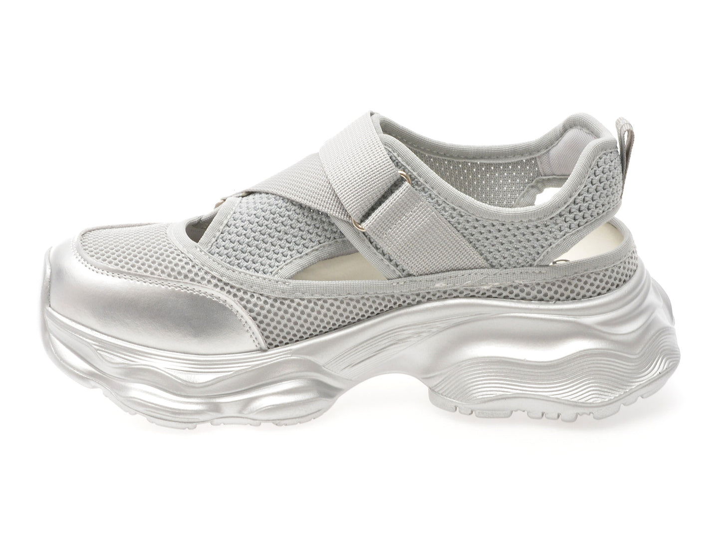 Pantofi sport GRYXA argintii, 537, din material textil