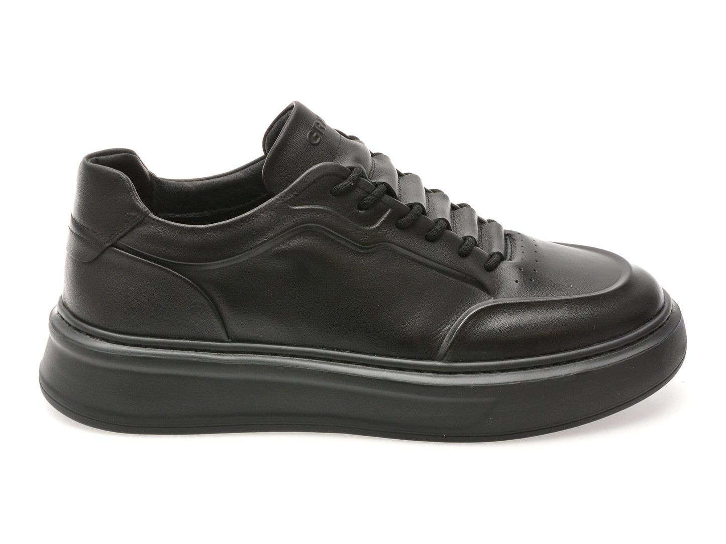 Pantofi sport GRYXA negri, 5618, din piele naturala